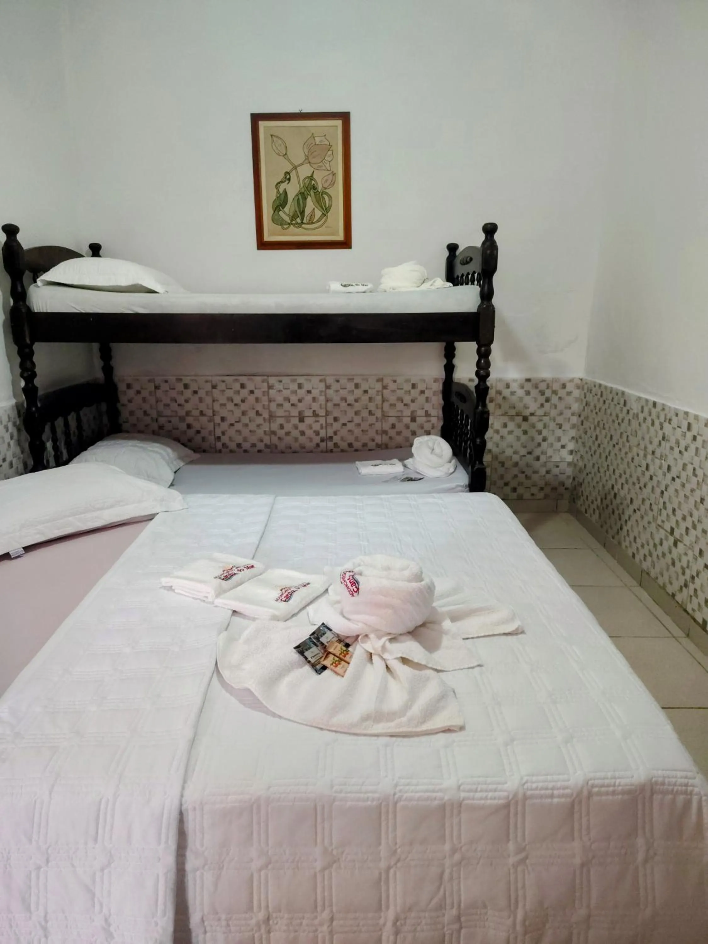 Bed in Pousada Aconchego Recanto Do Mar