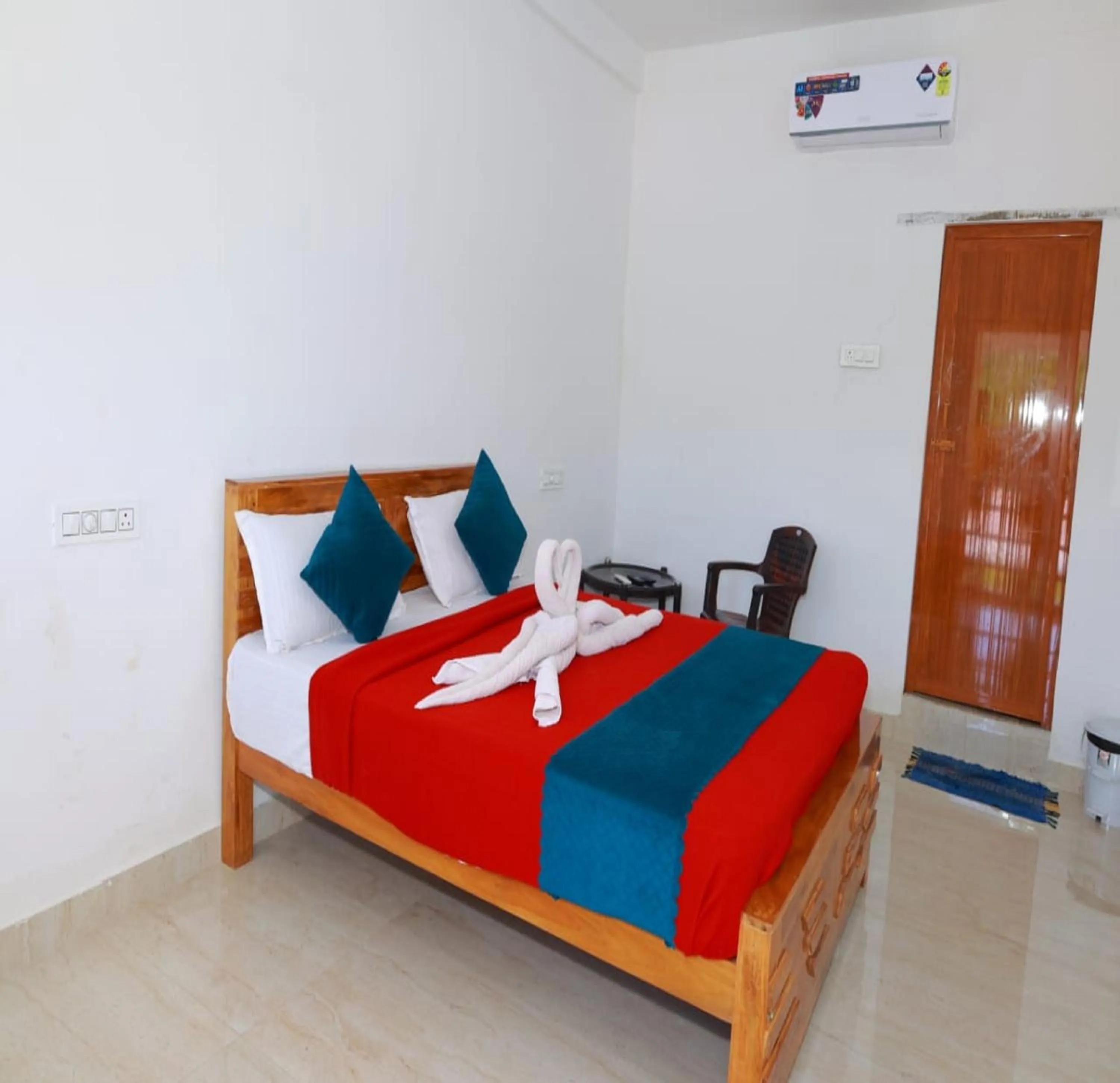 Photo of the whole room, Bed in Aryas Residency- Near Isha Foundation Coimbatore & Karunya University