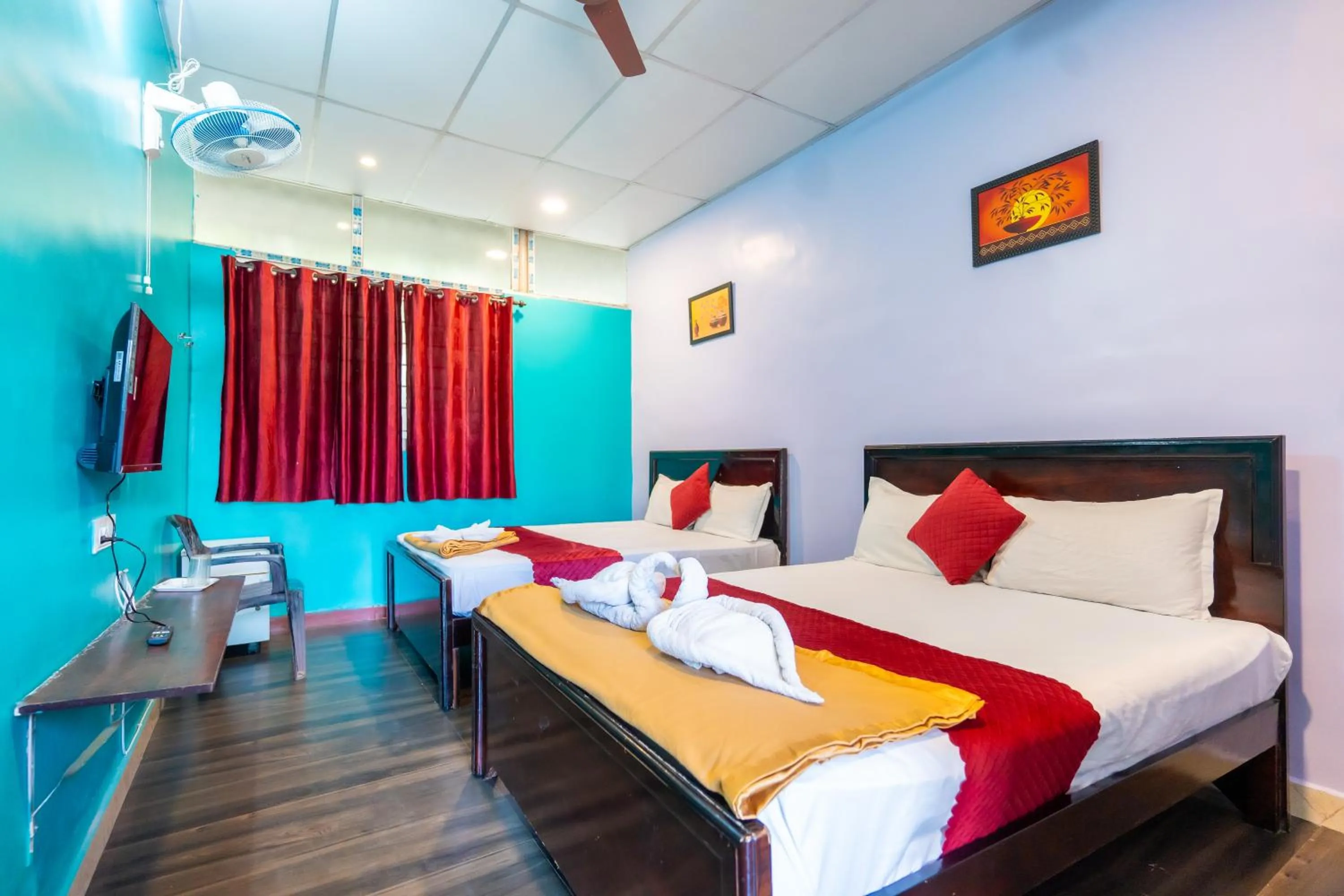 Photo of the whole room, Bed in Aryas Residency- Near Isha Foundation Coimbatore & Karunya University