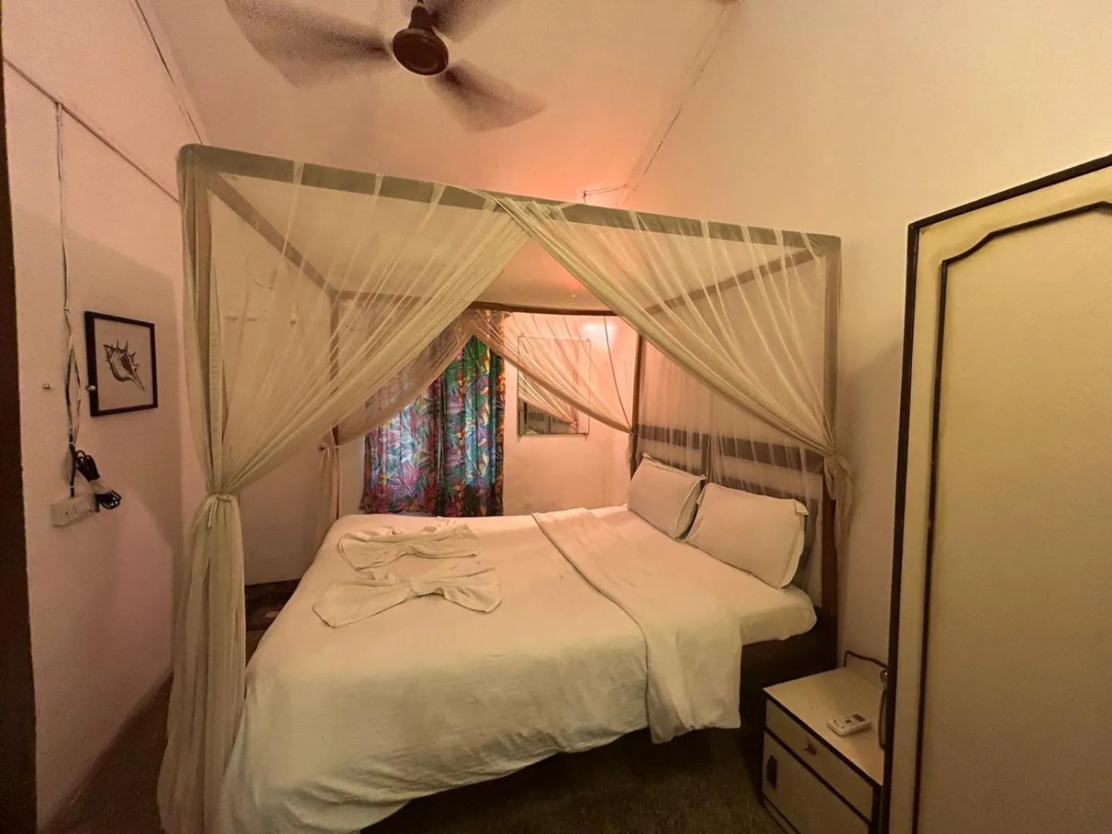 Bed in Ocean View Goan Beach House