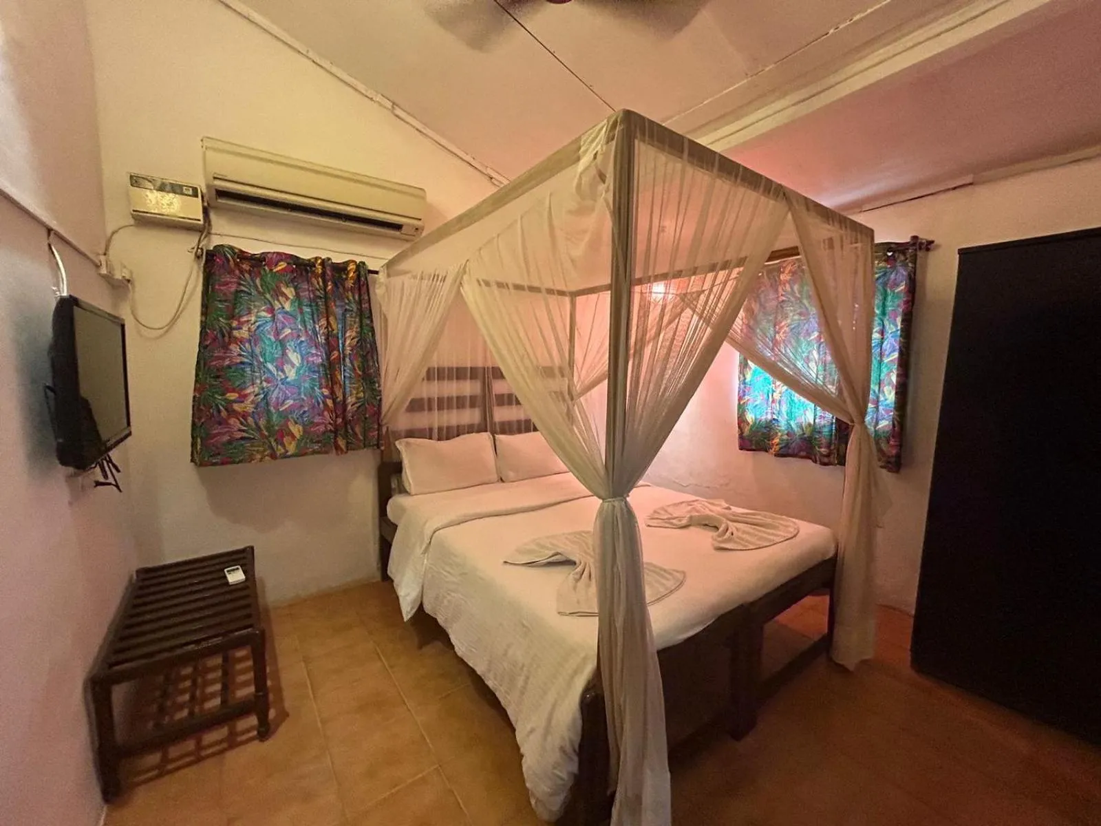 Bed in Ocean View Goan Beach House