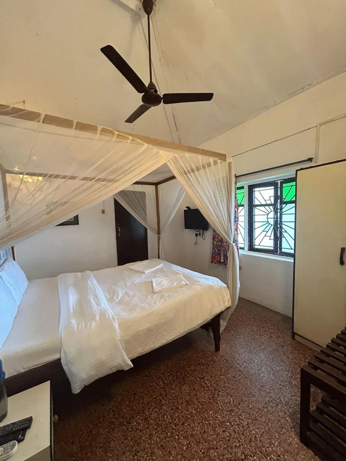 Bed in Ocean View Goan Beach House