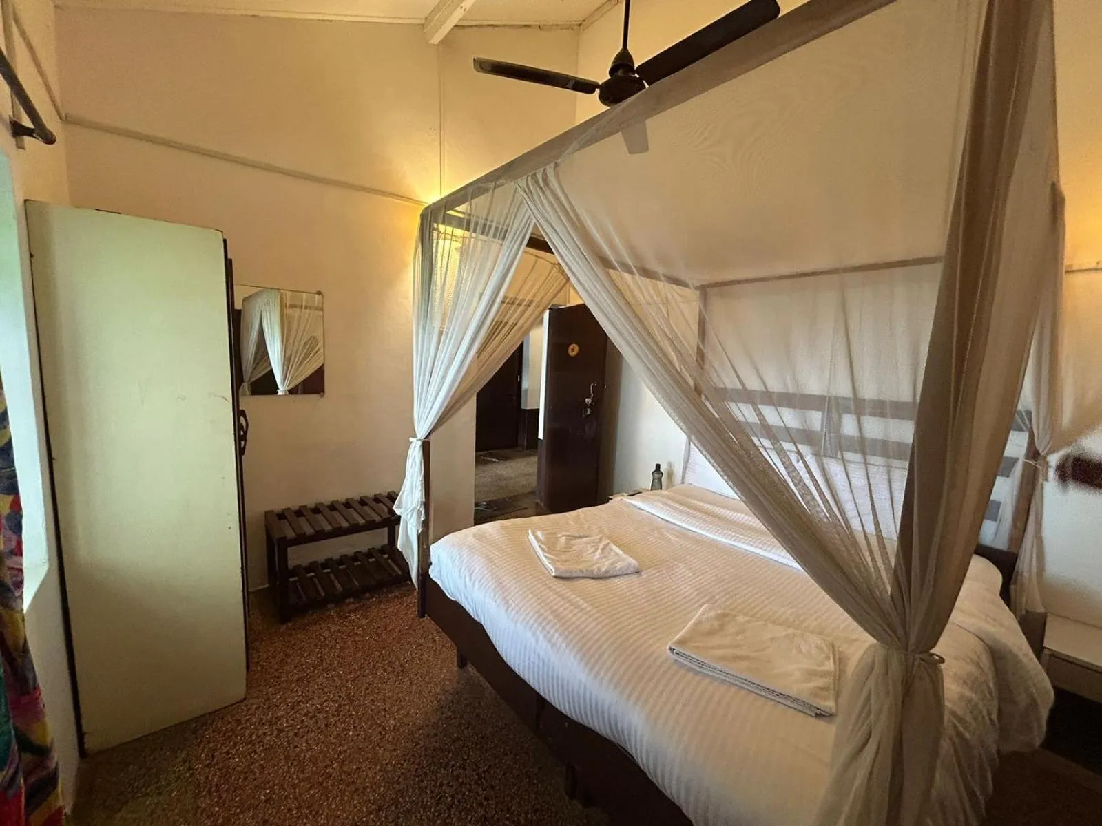 Bed in Ocean View Goan Beach House