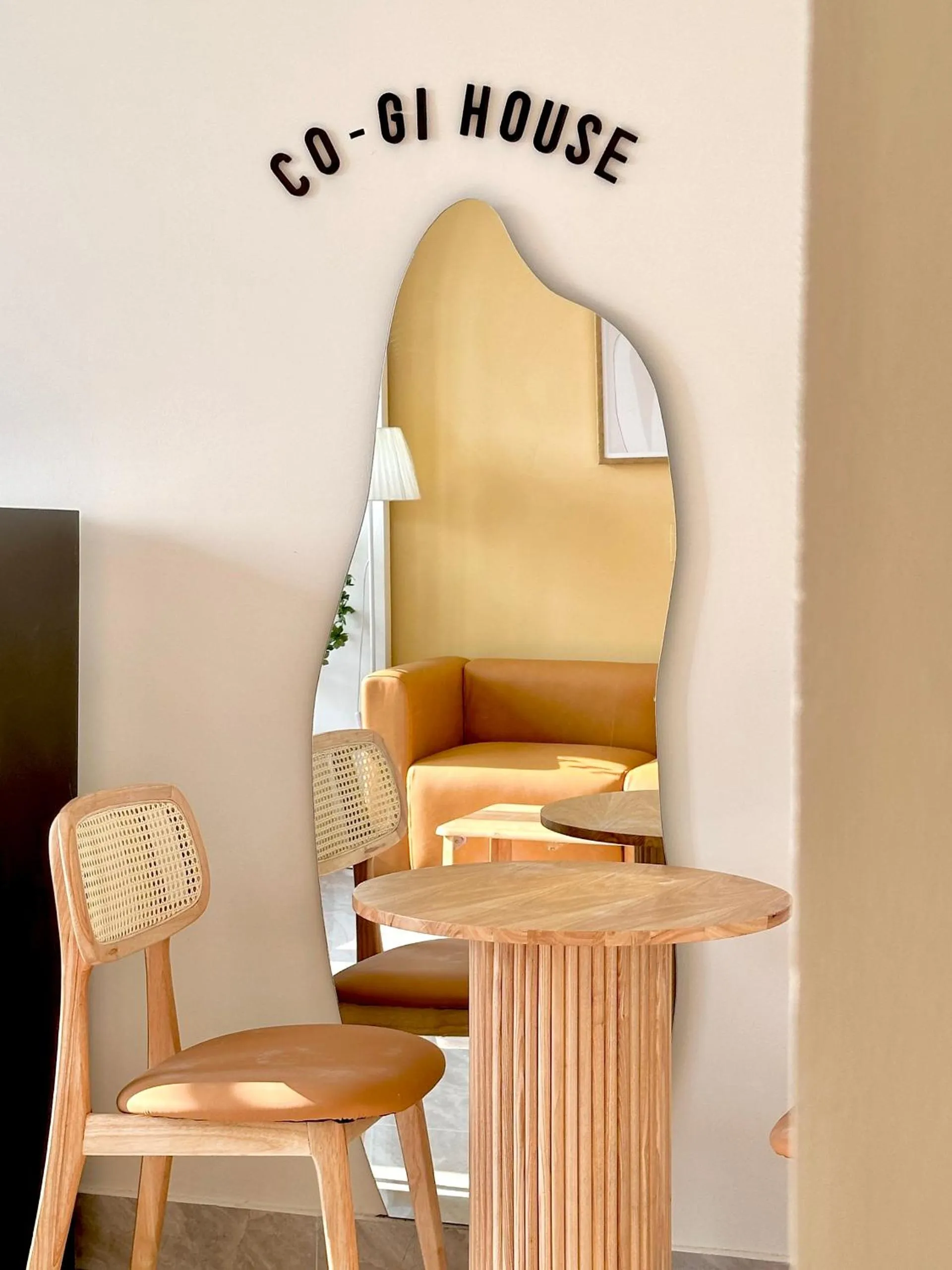 Seating area in Corgi House Danang