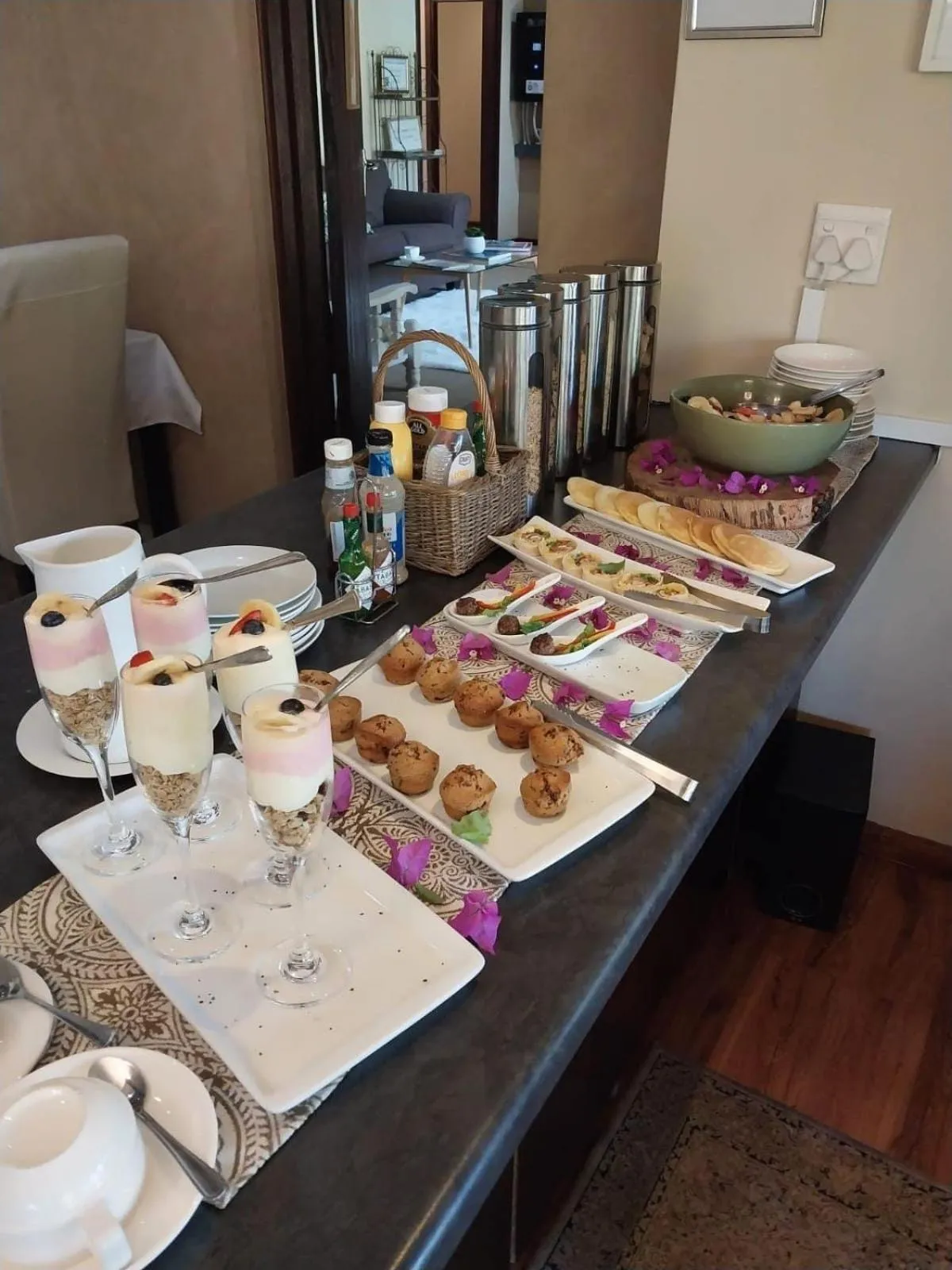 Buffet breakfast in Fish Eagle Manor