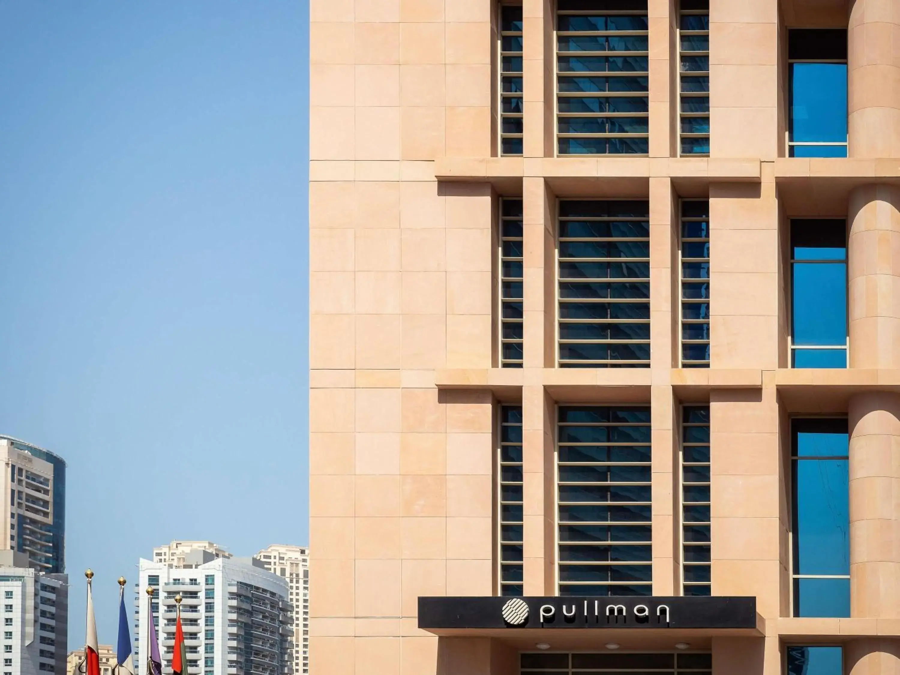 Pool view in Pullman Dubai Jumeirah Lakes Towers Pool view in Pullman Dubai Jumeirah Lakes Towers