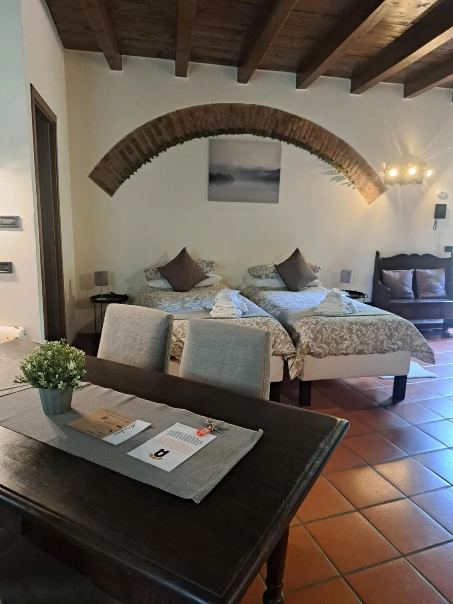 Bed in Monolocale Beatrice Abbadesse Guest House M3-M5 Zara