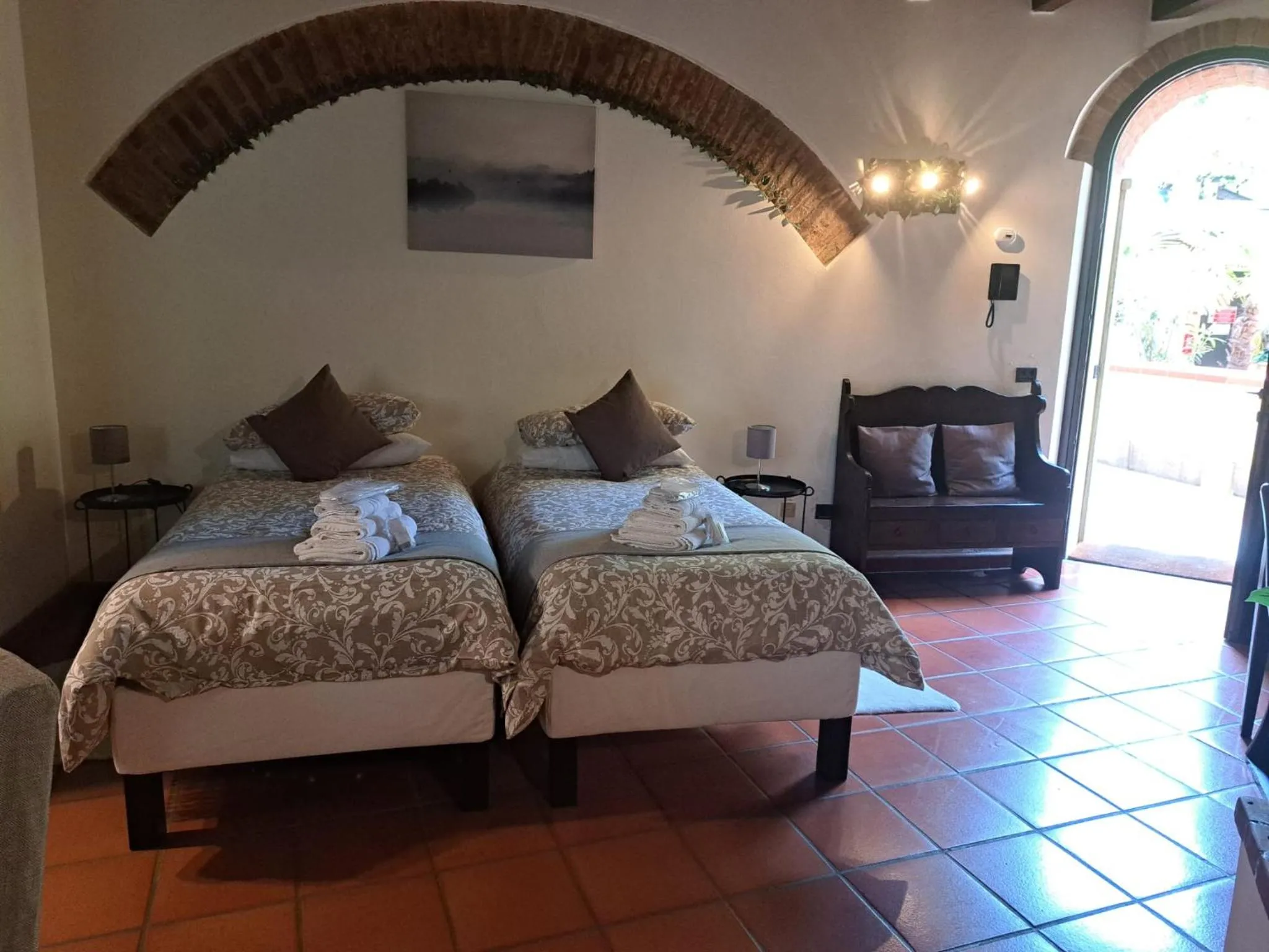 Bed in Monolocale Beatrice Abbadesse Guest House M3-M5 Zara