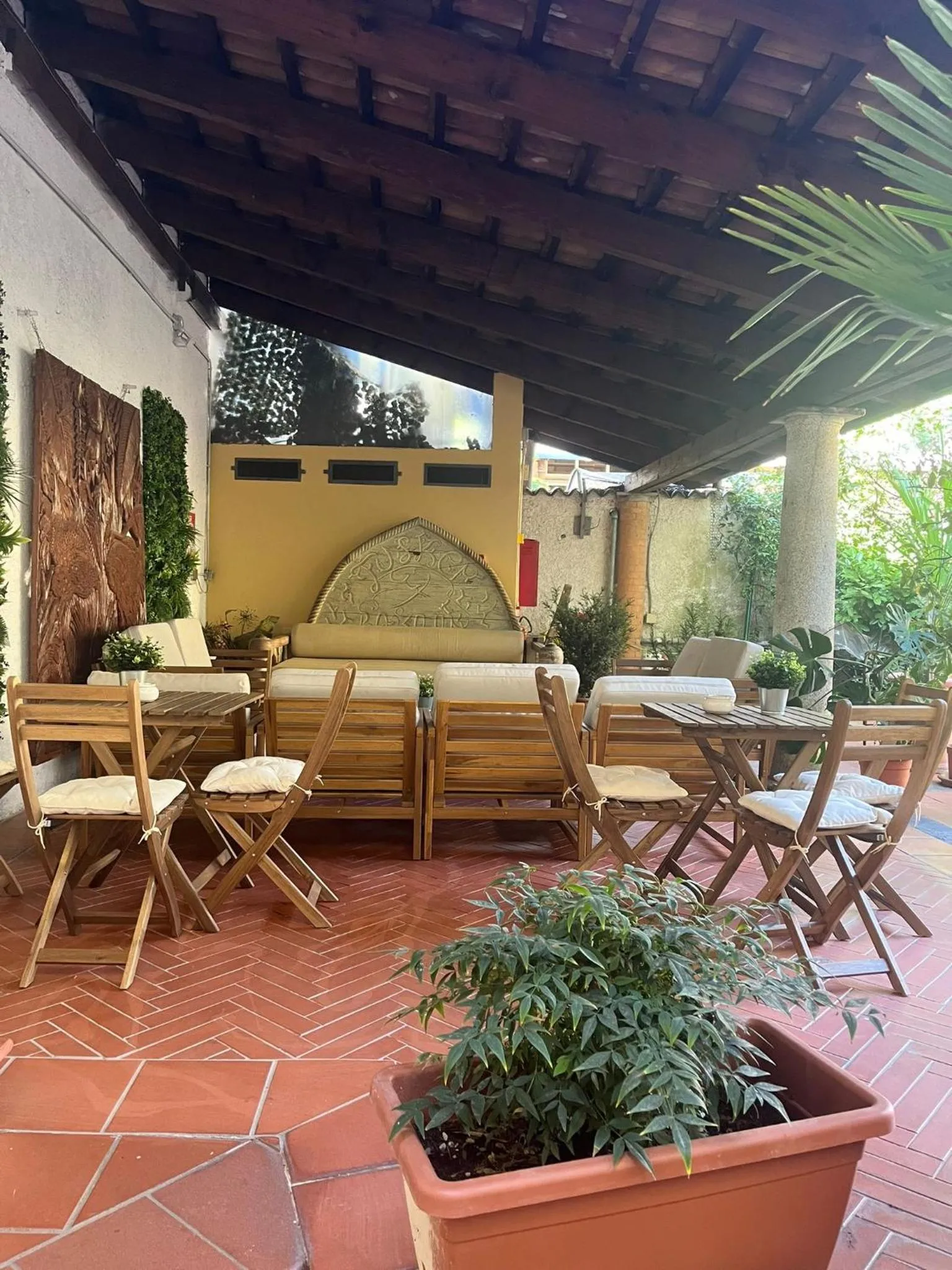 Patio in Monolocale Beatrice Abbadesse Guest House M3-M5 Zara