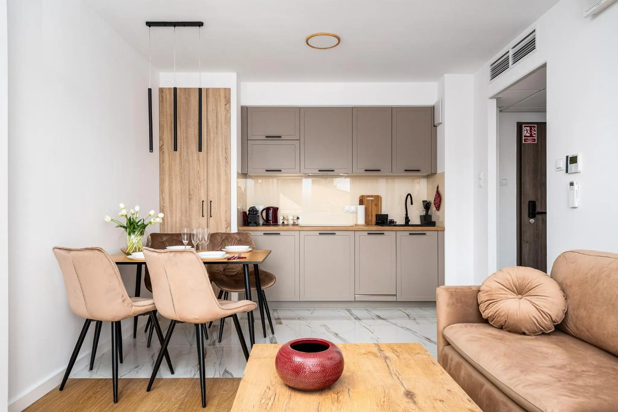 Kitchen or kitchenette in Pileckiego Residence
