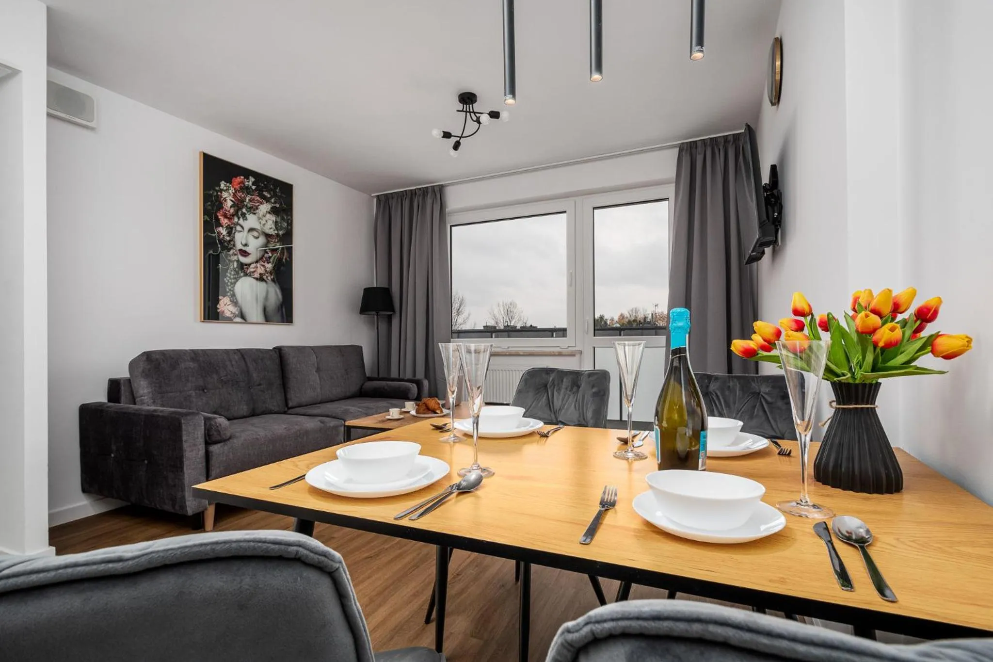 Living room in Pileckiego Residence