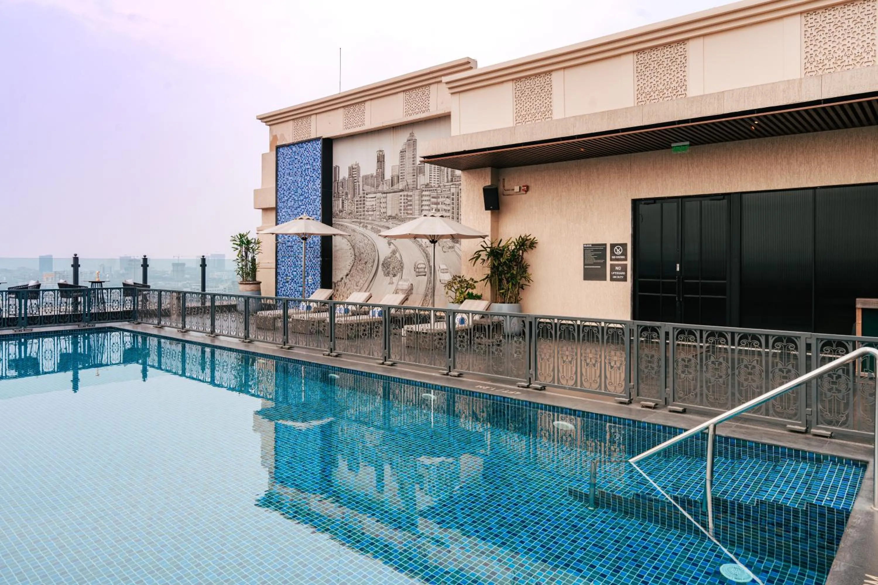 Pool view in Navi Mumbai Marriott