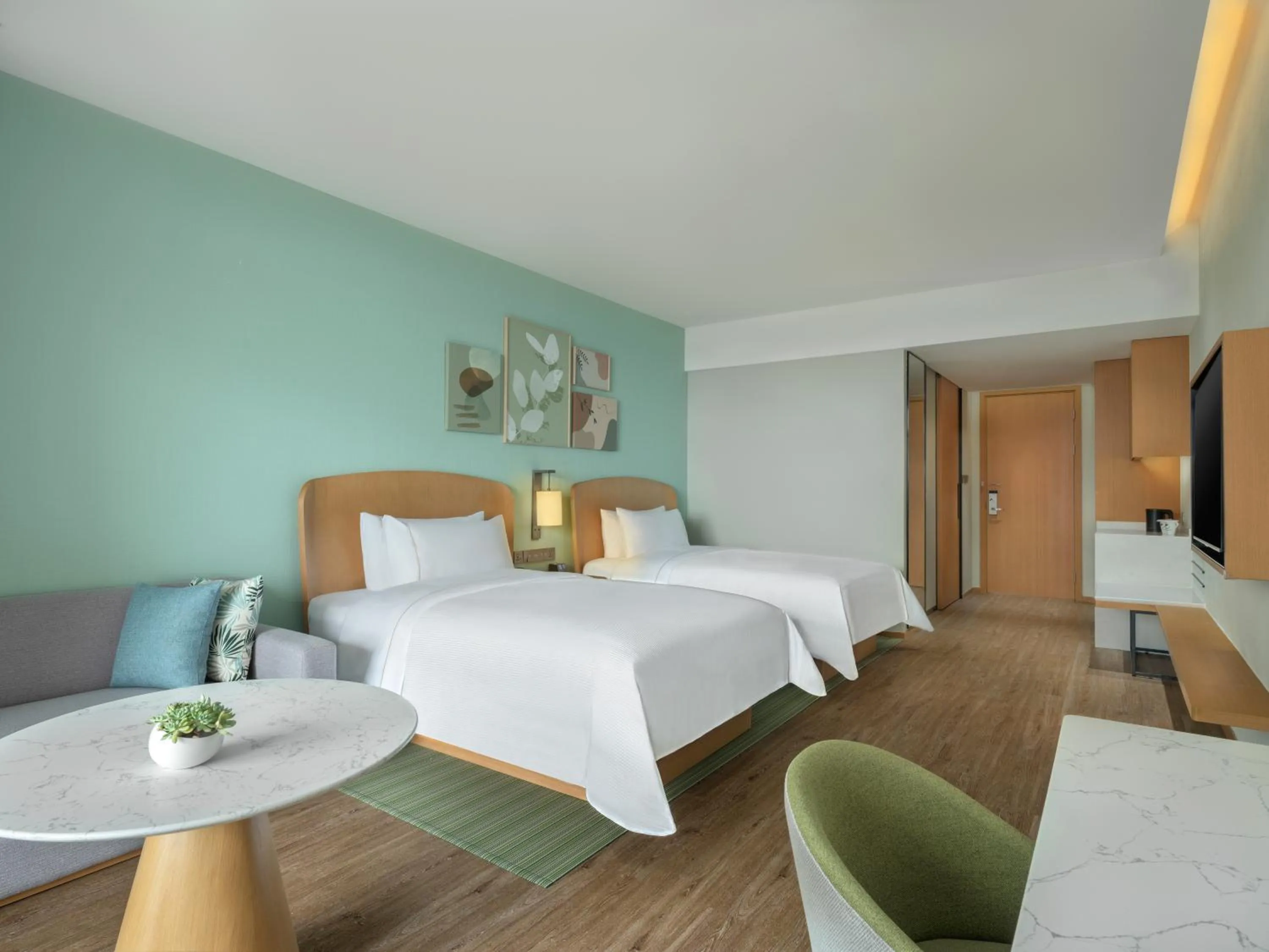 View (from property/room), Bed in Element Yangjiang Hailing Island