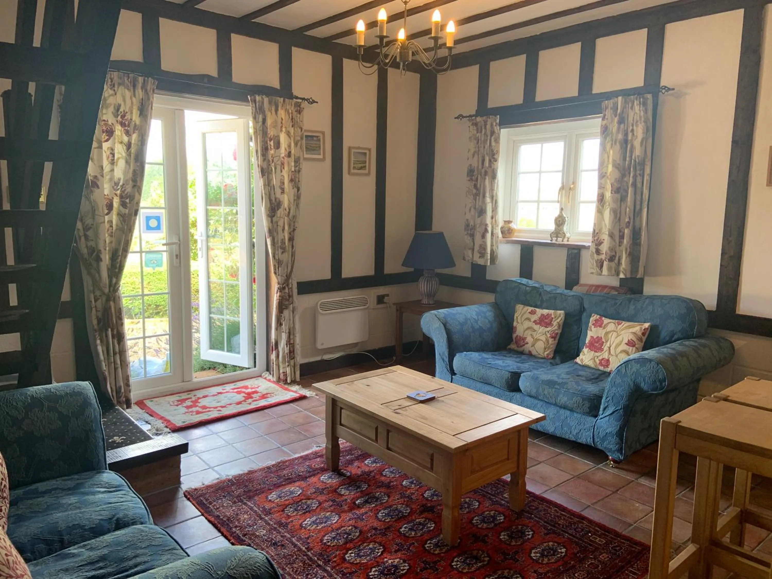 Seating area in Rose Cottage