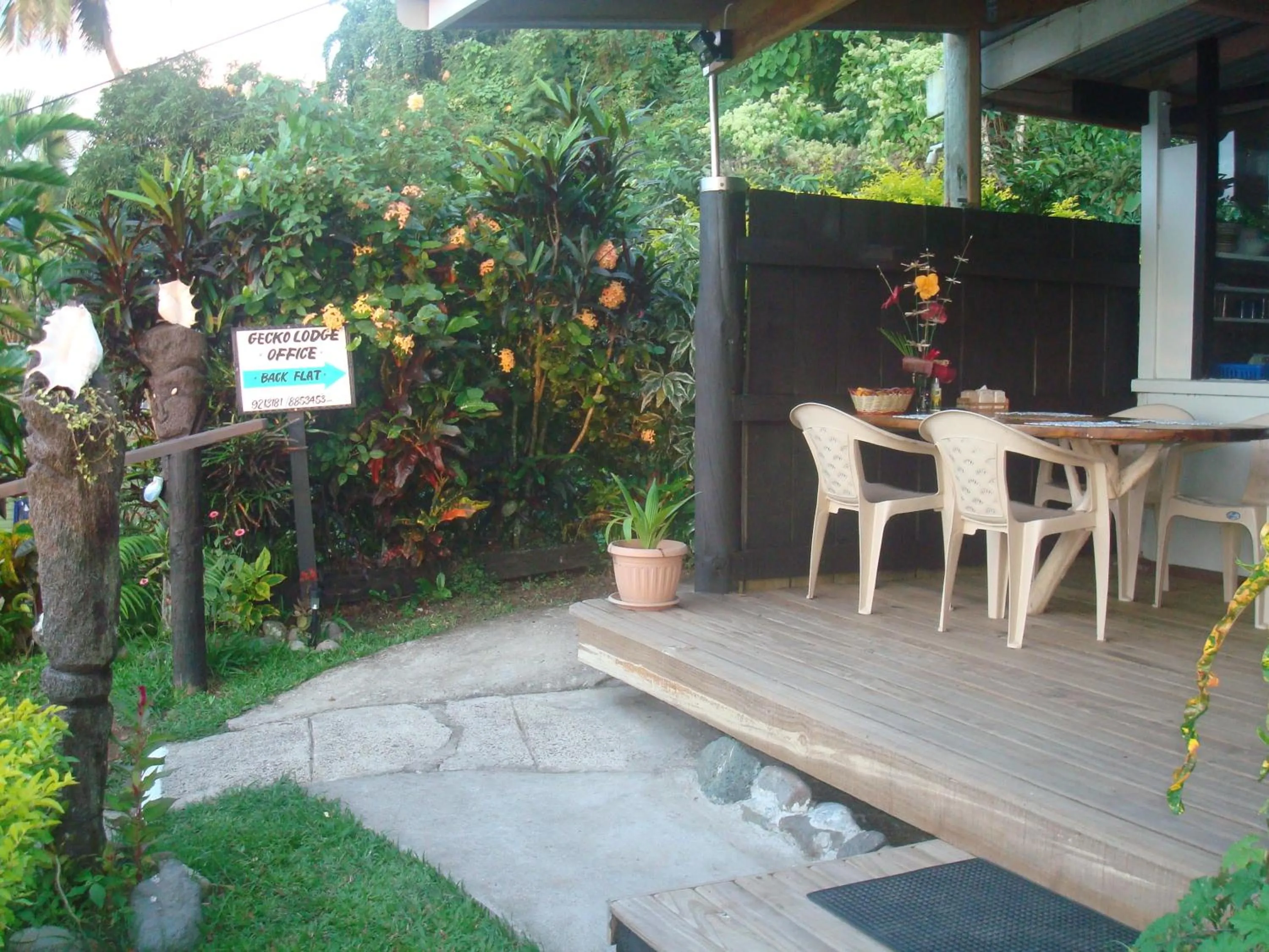 Patio in Gecko Lodge Fiji