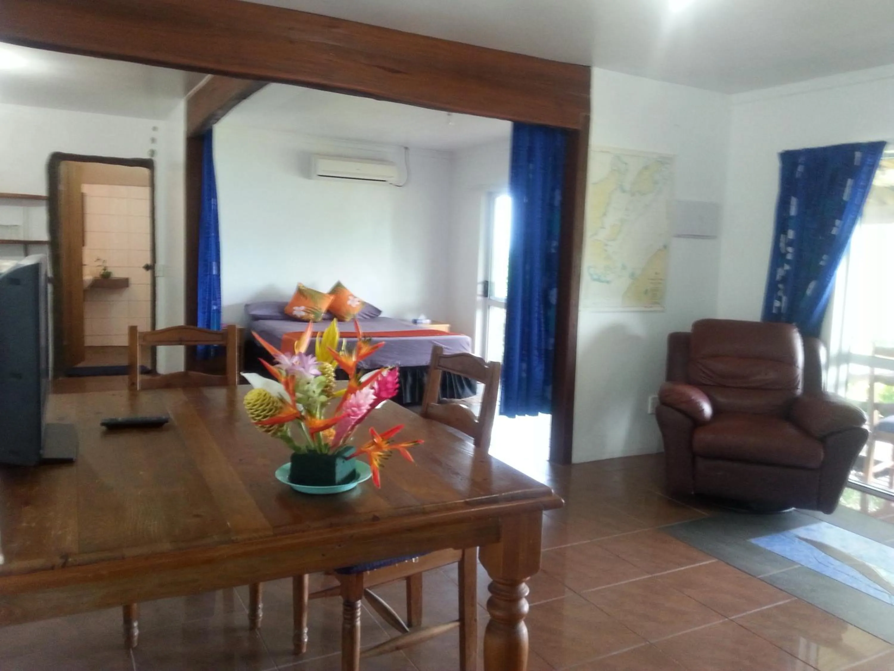 Living room in Gecko Lodge Fiji