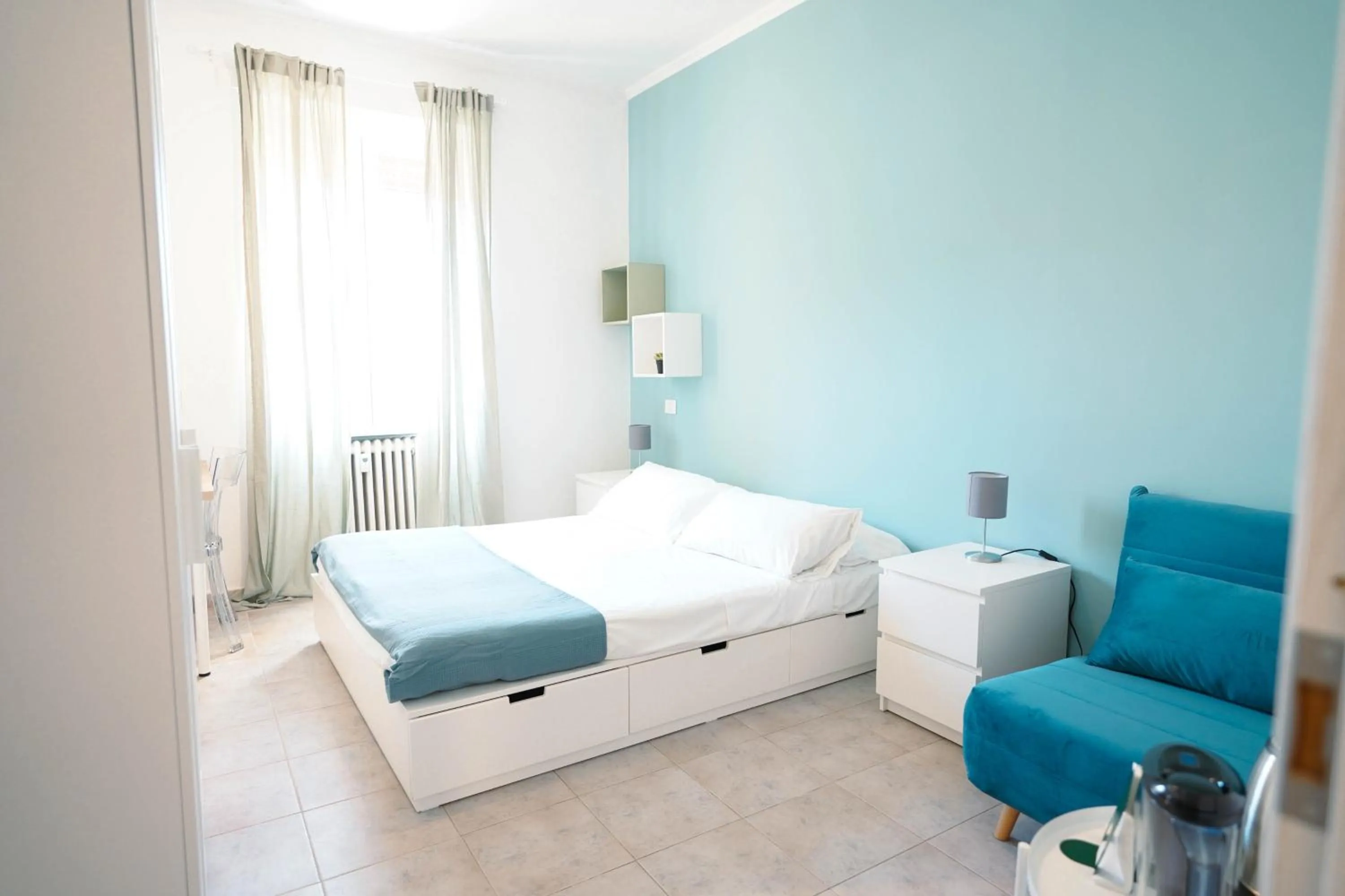 Bedroom, Bed in Salotto Tiburtino