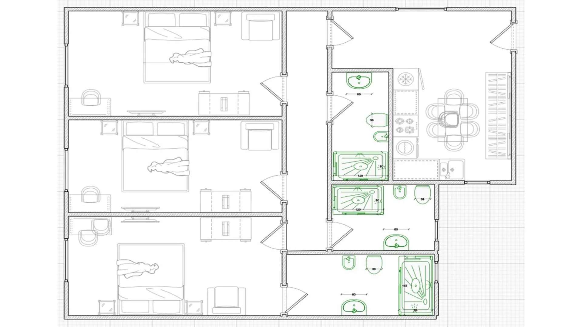 Floor plan in Salotto Tiburtino