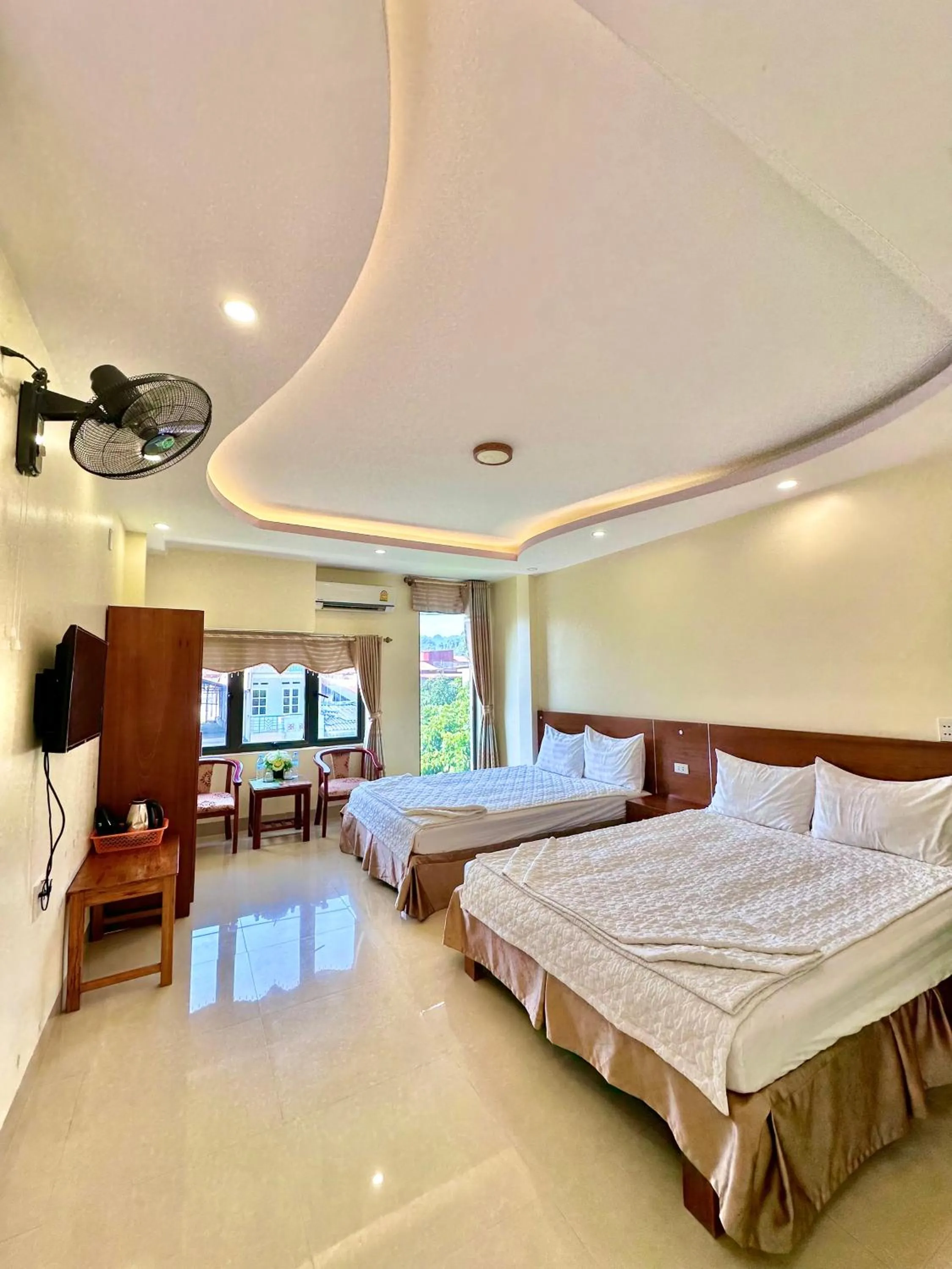 Bed in Tam Giác Mạch Hotel