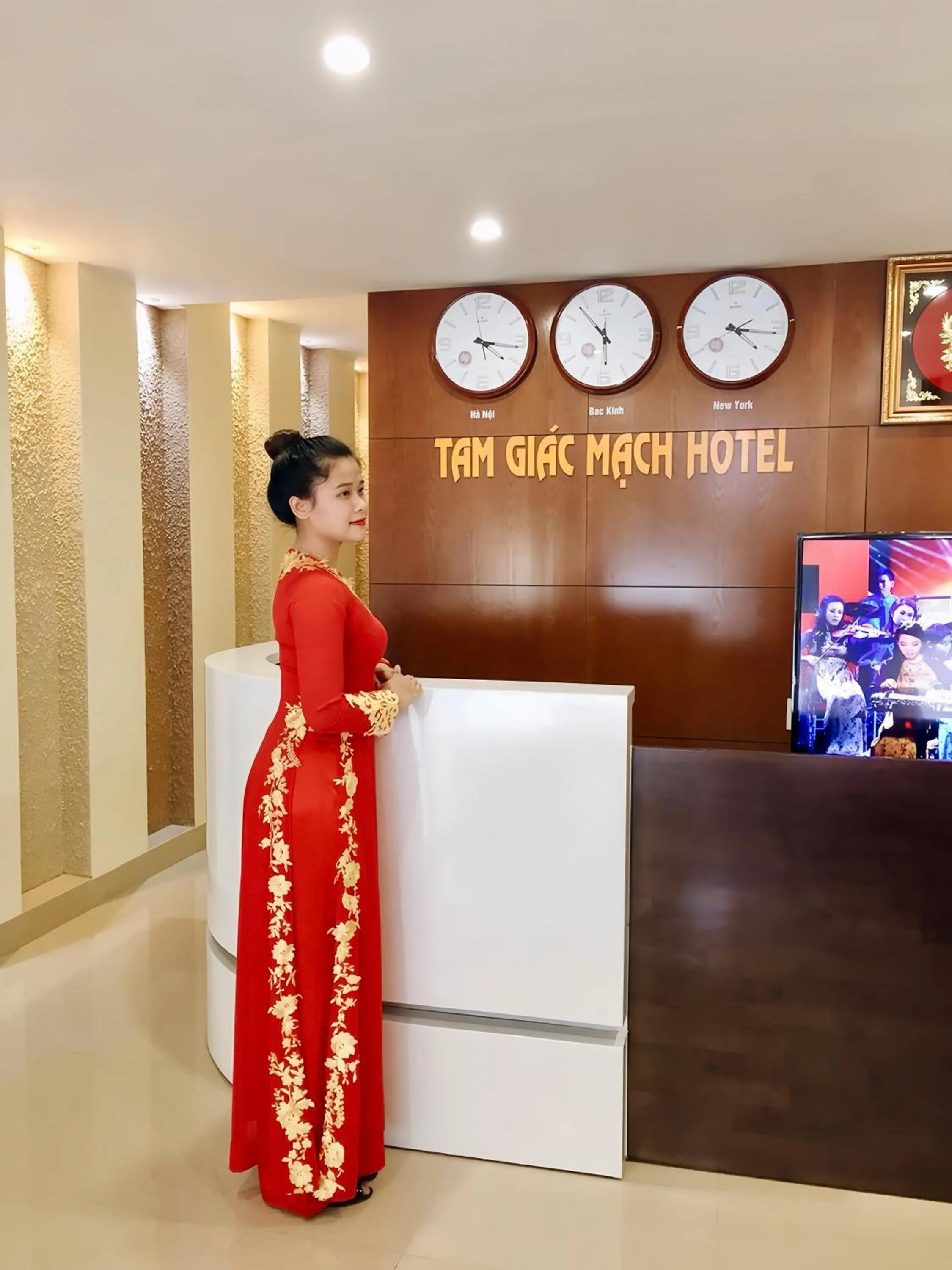 Lobby or reception in Tam Giác Mạch Hotel