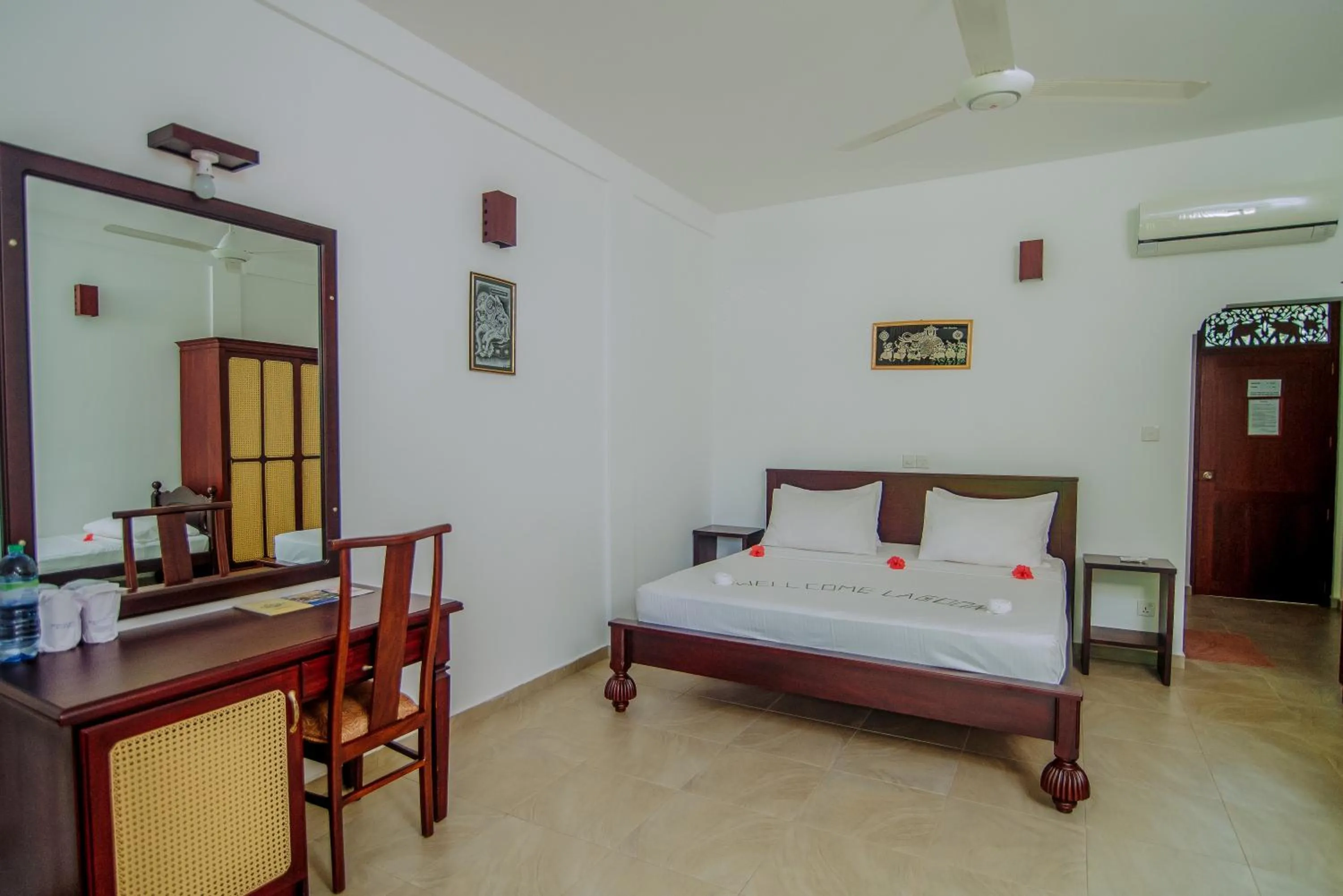 Bed in Lagoon Bentota Resort