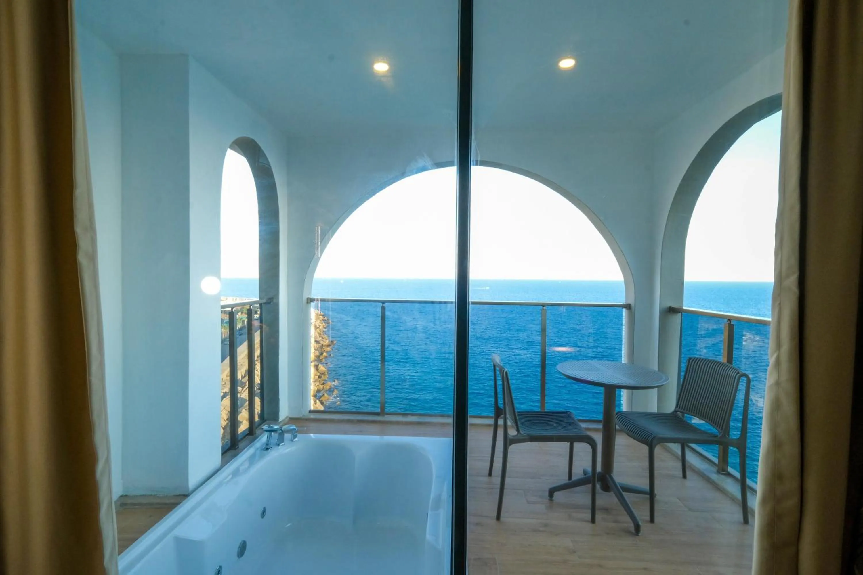 Balcony/Terrace, Bed in Ada Port Hotel Adults Only