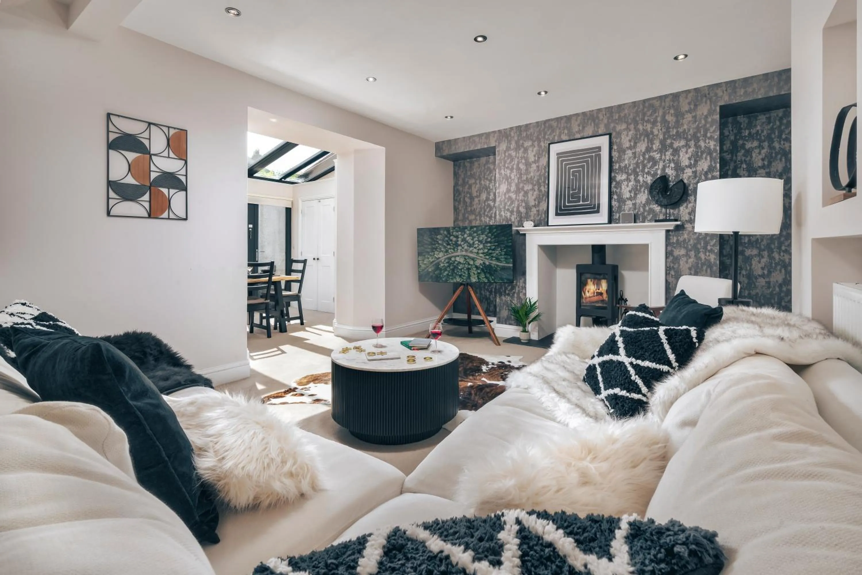 TV and multimedia in Rosemount Lake District Townhouse with Hot Tub - Ridgestone