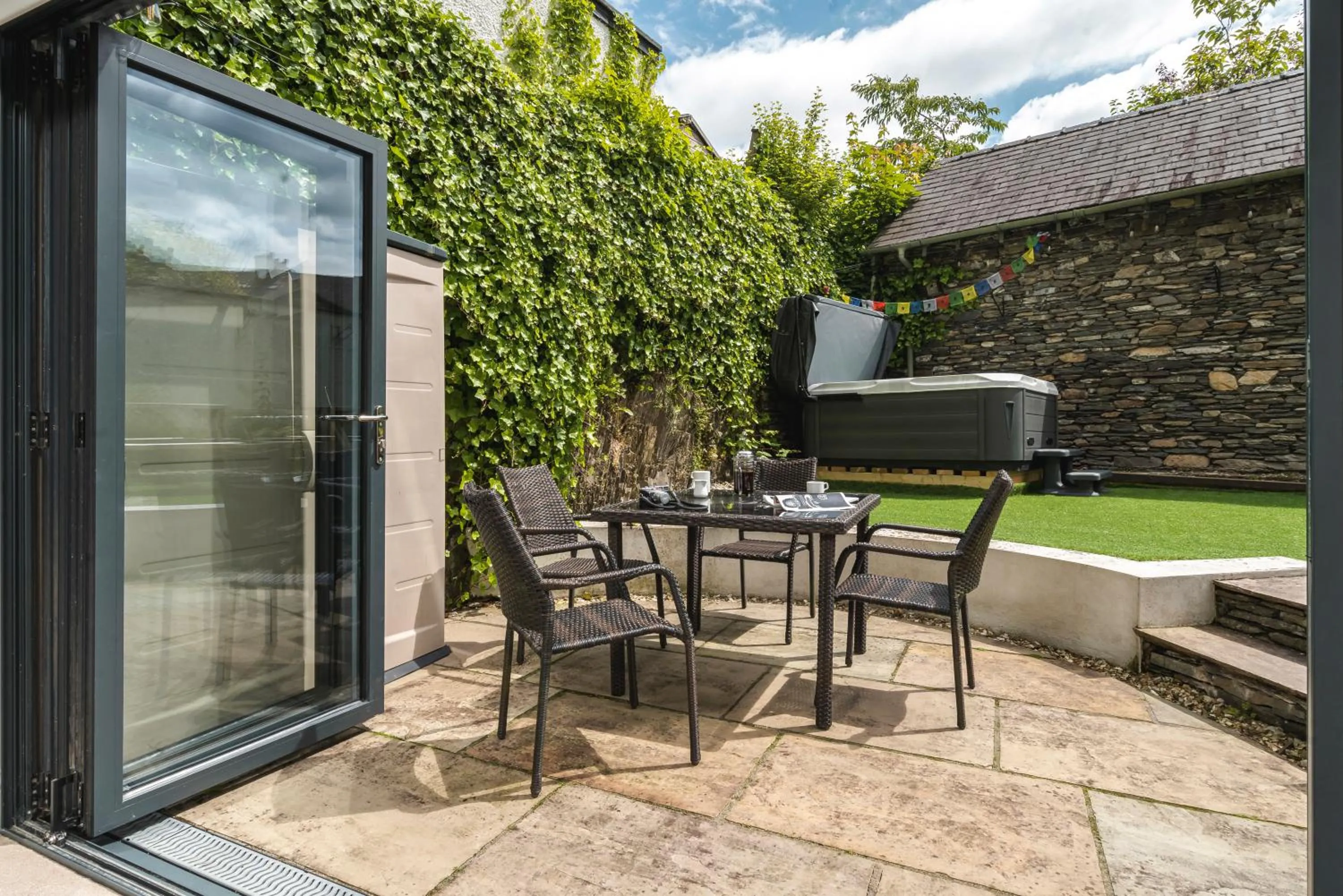 Patio in Rosemount Lake District Townhouse with Hot Tub - Ridgestone