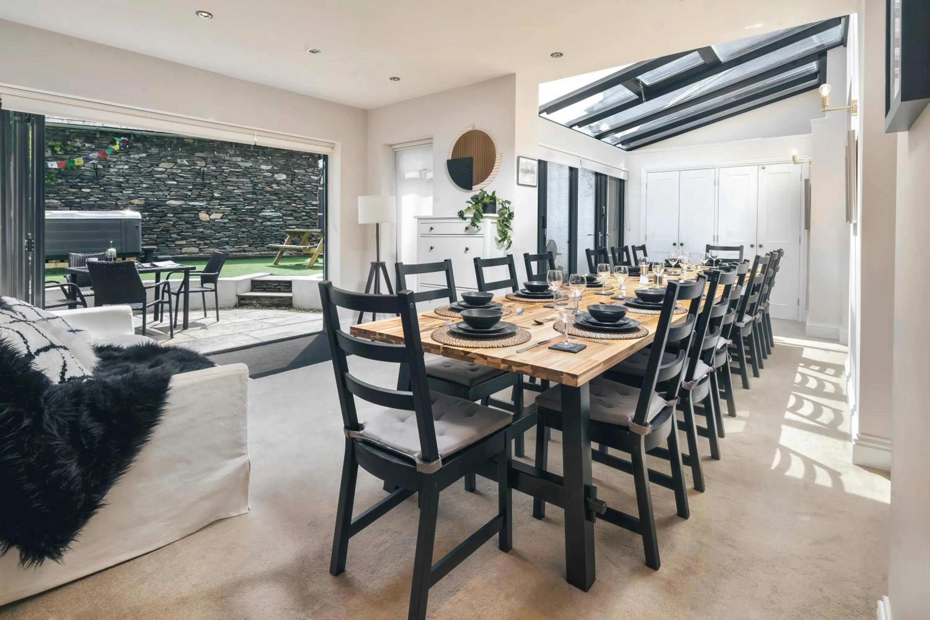 Patio in Rosemount Lake District Townhouse with Hot Tub - Ridgestone