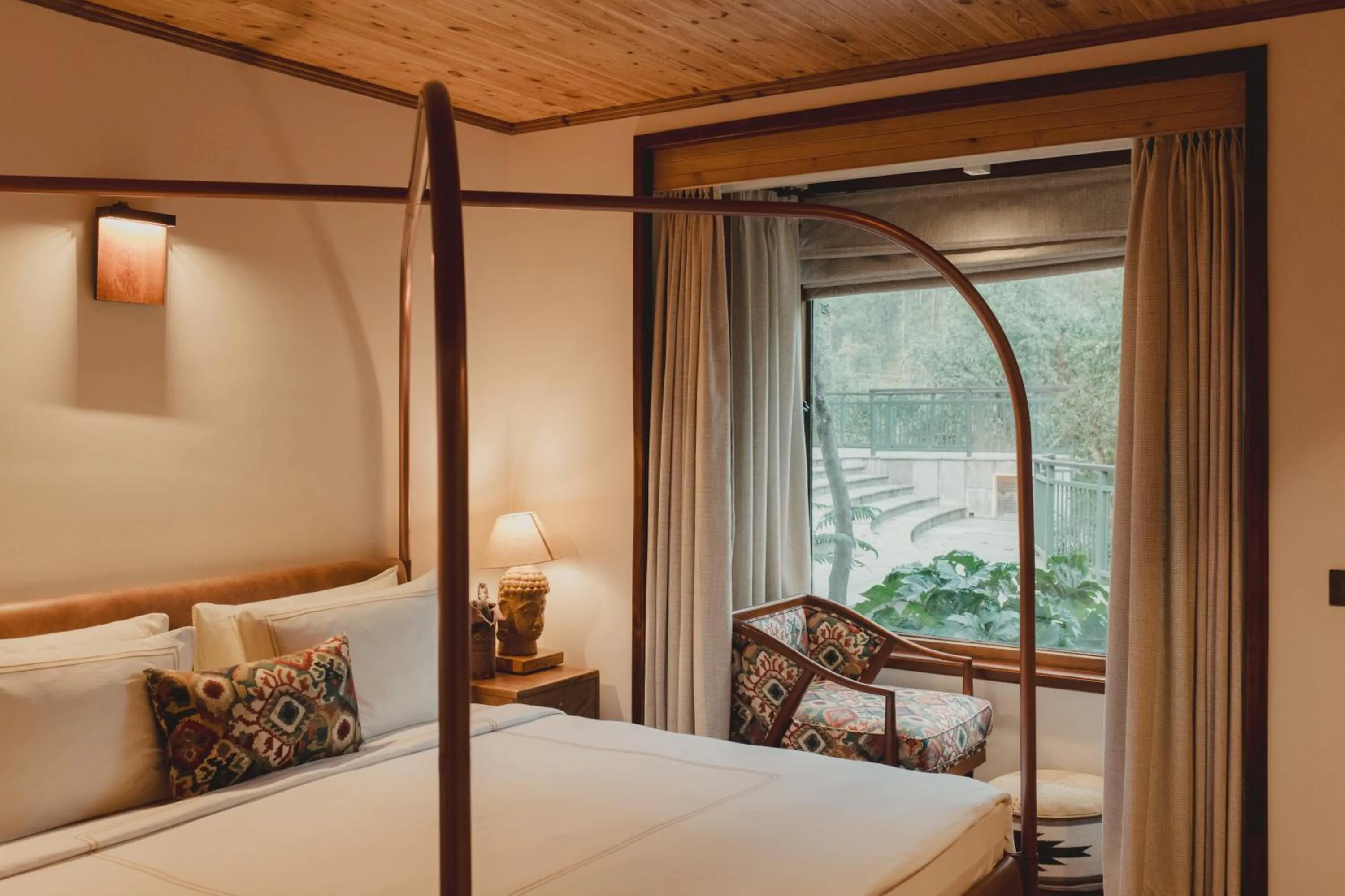 Bedroom, Bed in Brij Atmanya Bhowali, Nainital, A Luxury Mountain Escape