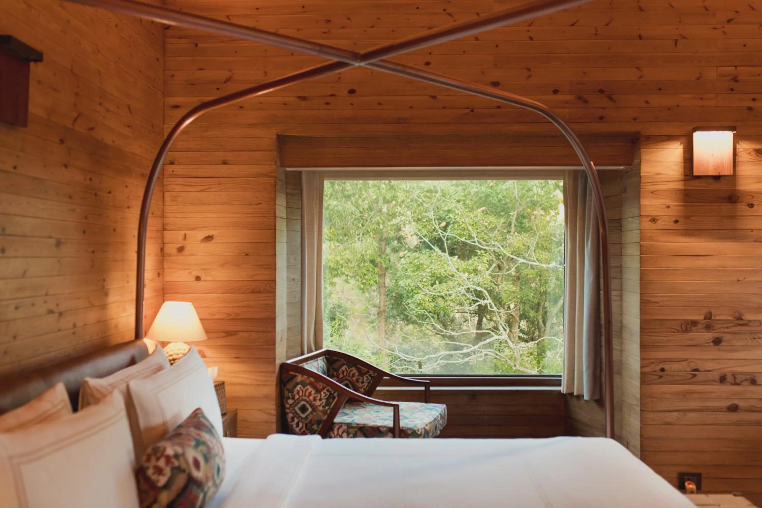 Bedroom, Bed in Brij Atmanya Bhowali, Nainital, A Luxury Mountain Escape