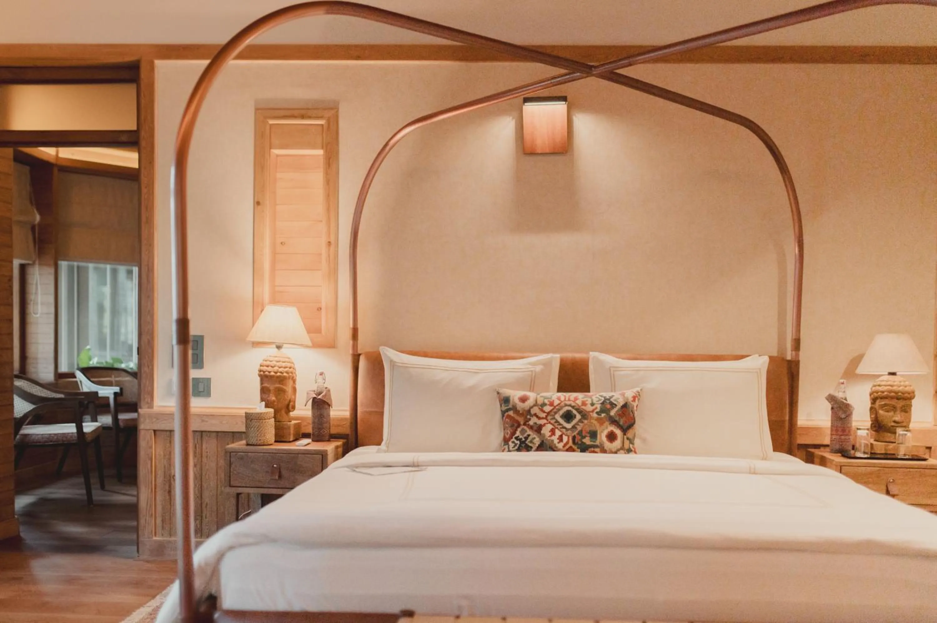 Bed in Brij Atmanya Bhowali, Nainital, A Luxury Mountain Escape