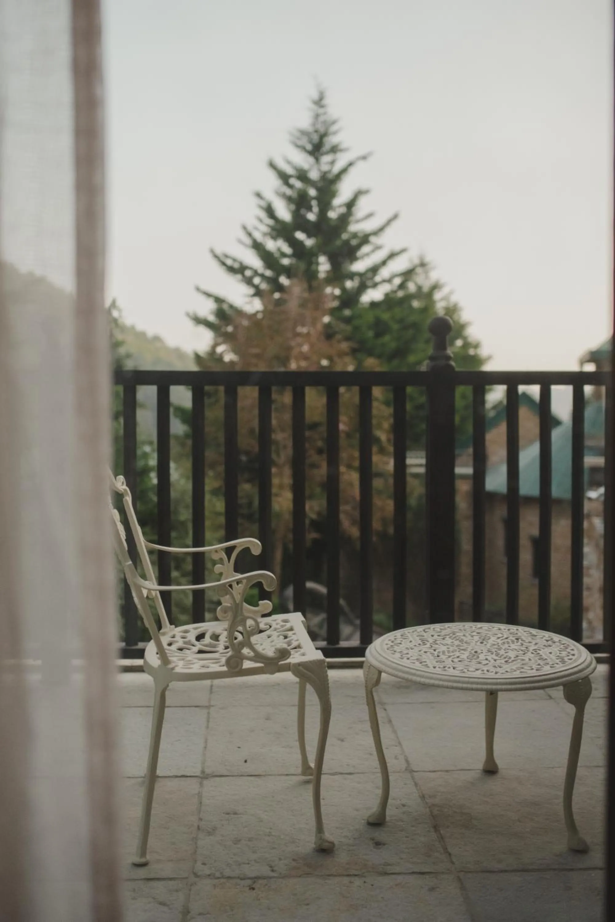 Balcony/Terrace in Brij Atmanya Bhowali, Nainital, A Luxury Mountain Escape