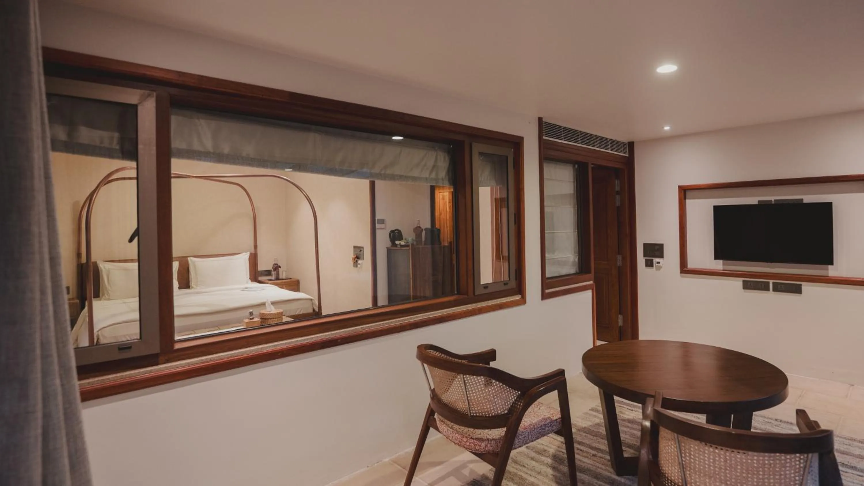 Photo of the whole room, Bed in Brij Atmanya Bhowali, Nainital, A Luxury Mountain Escape