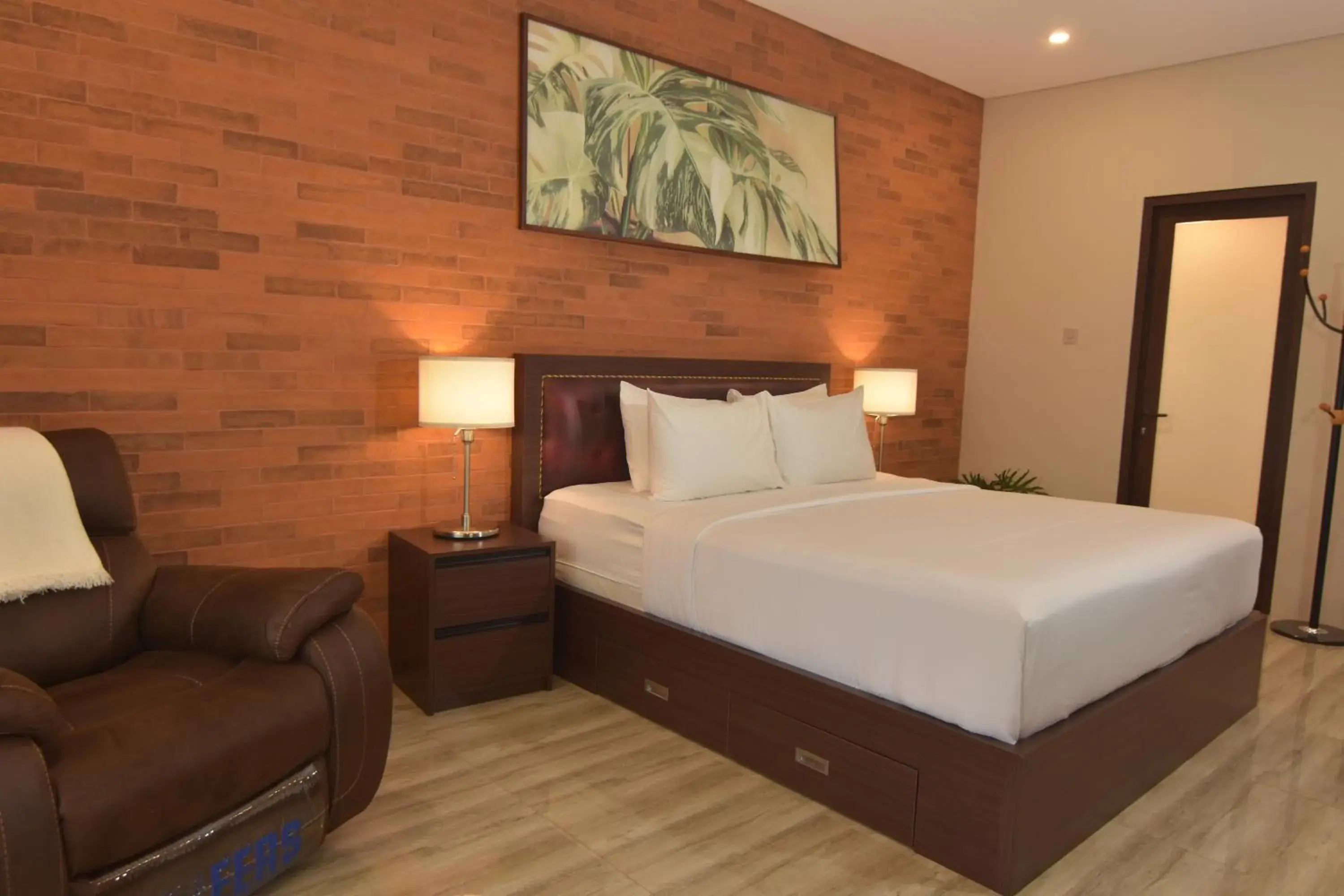 Bed in Sarga Earthing Resort Bed in Sarga Earthing Resort