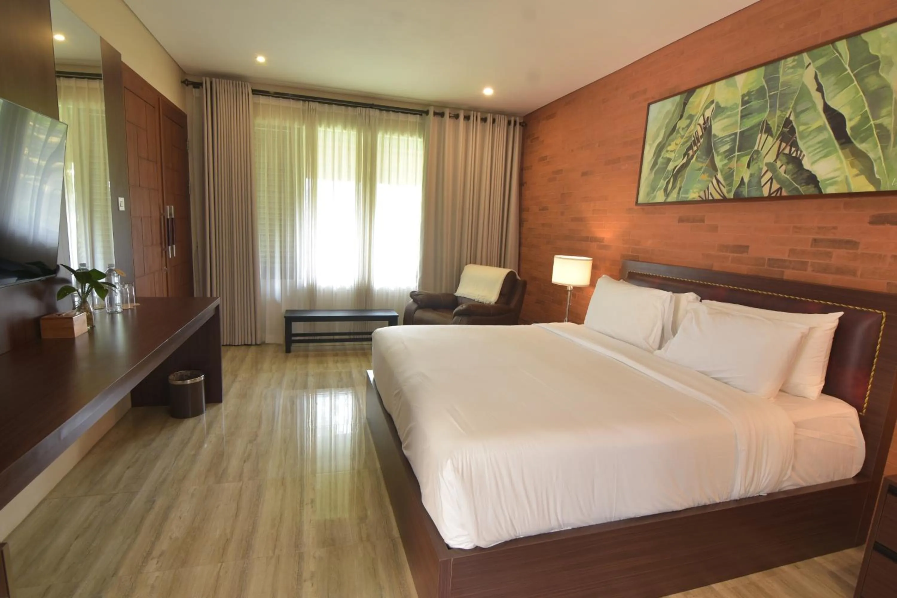 Bed in Sarga Earthing Resort