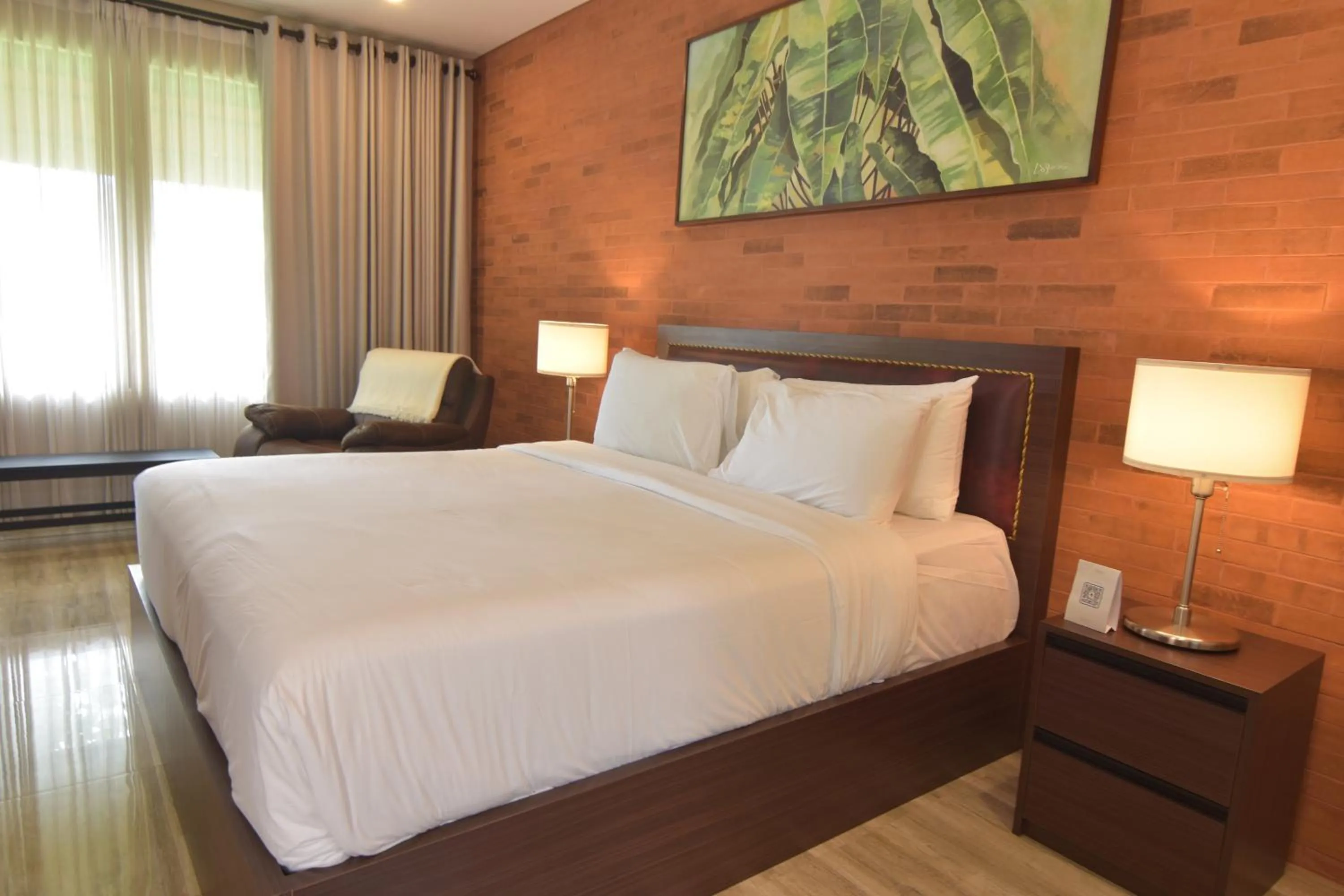 Bed in Sarga Earthing Resort