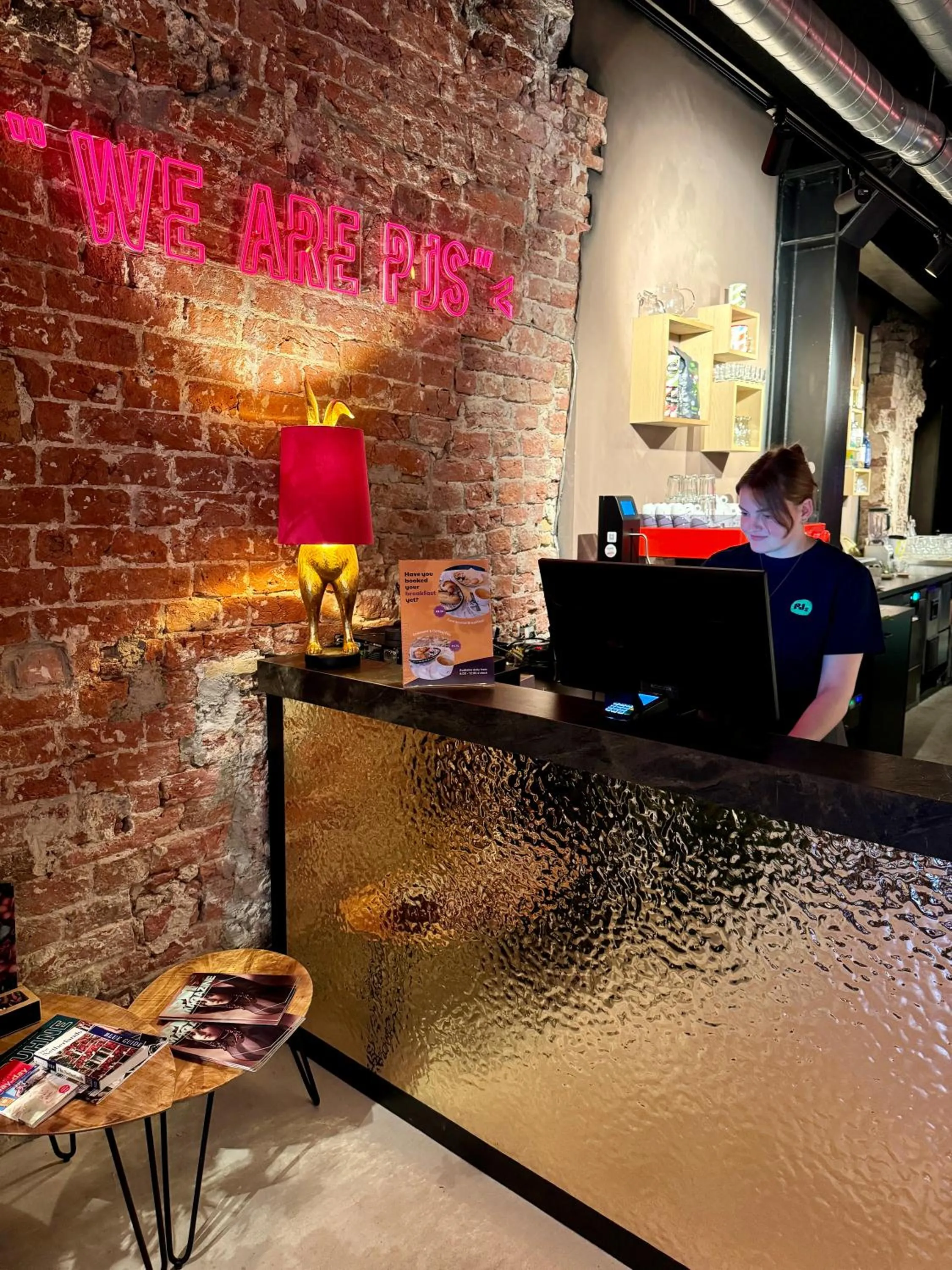 Lobby or reception in PJs Hostel