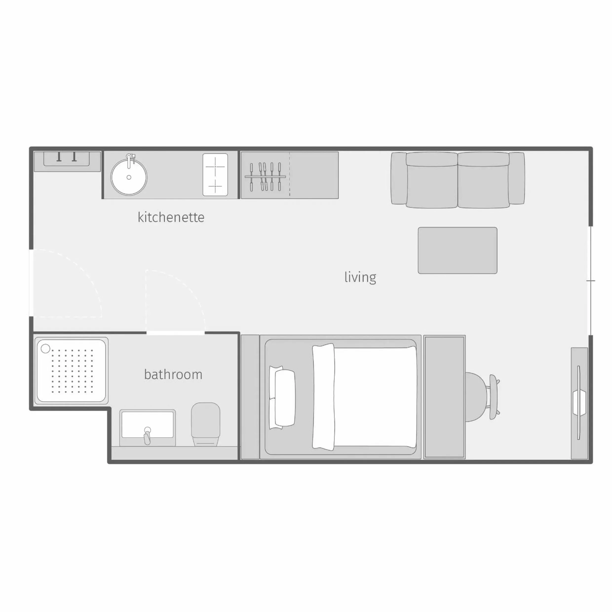 Floor plan in smartments Frankfurt Airport