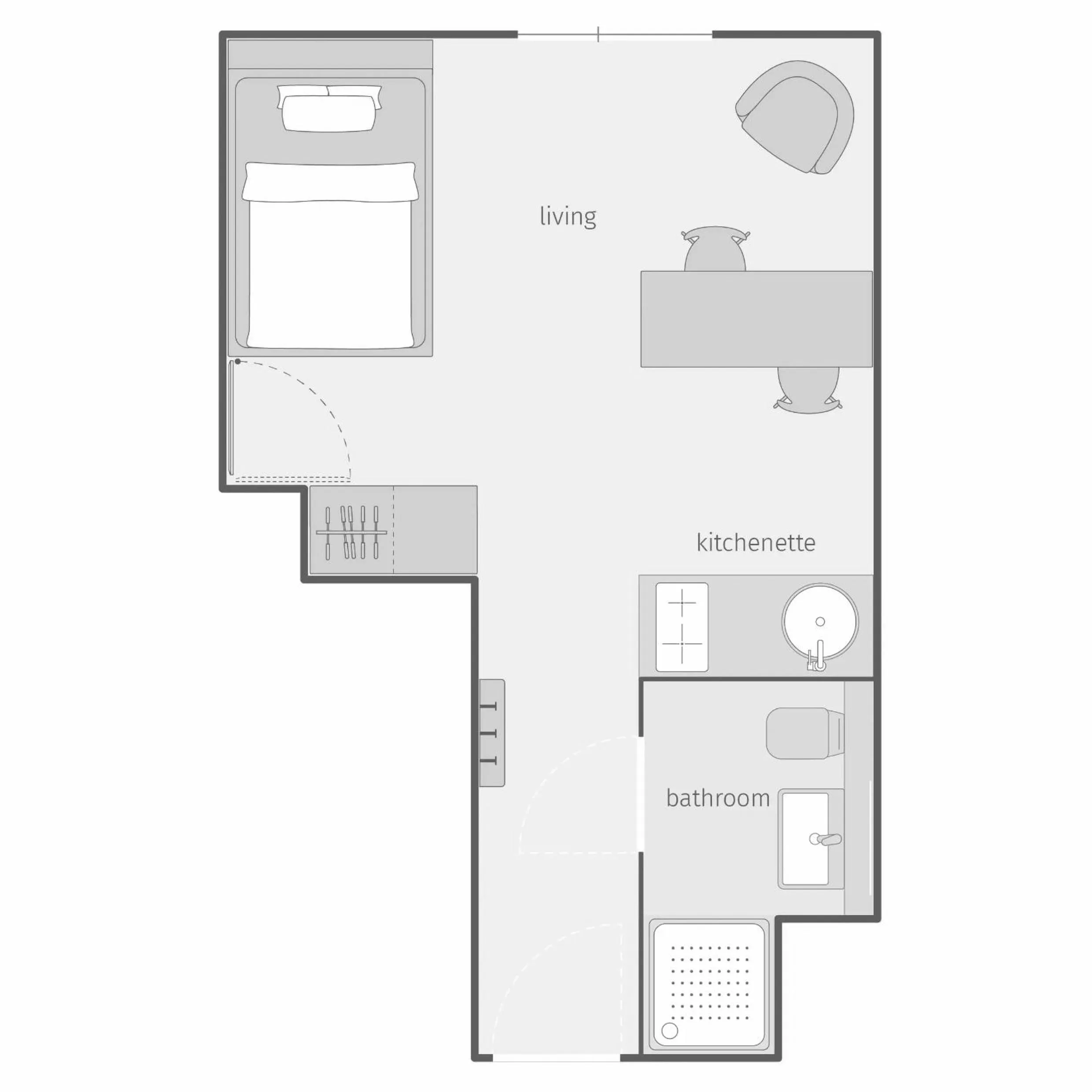 Floor plan in smartments Frankfurt Airport