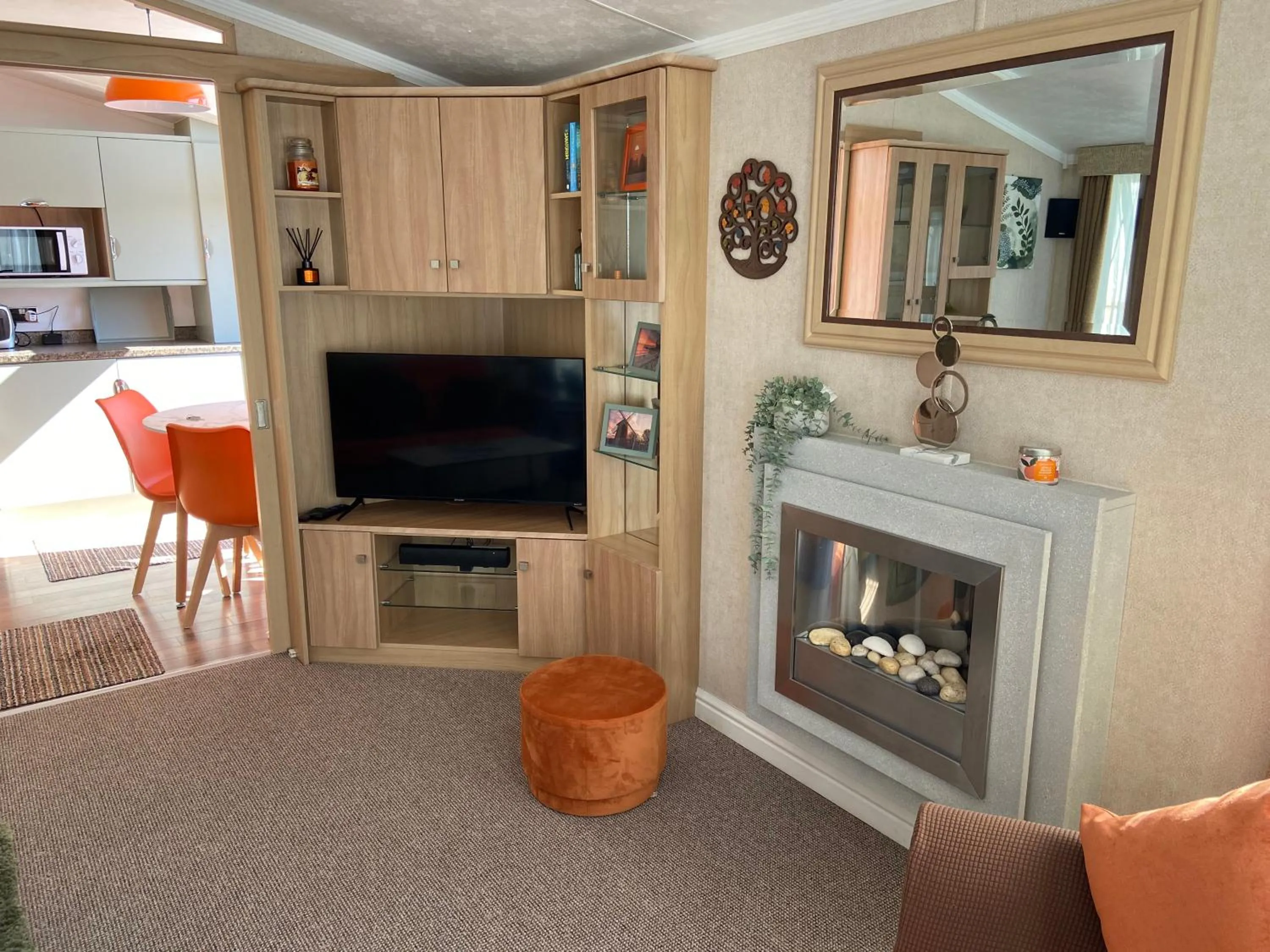 Living room in Red Squirrel Lodge