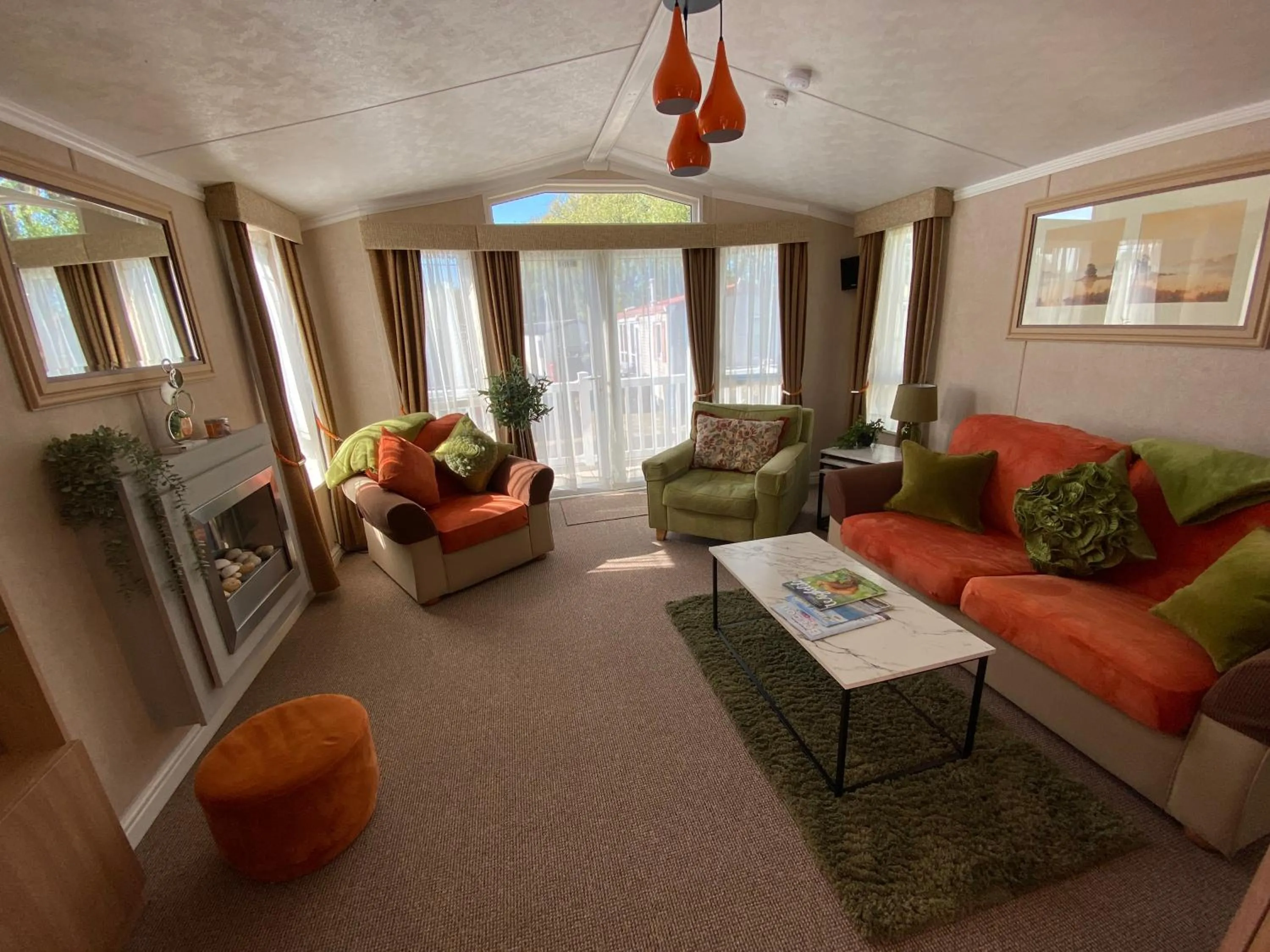 Living room in Red Squirrel Lodge