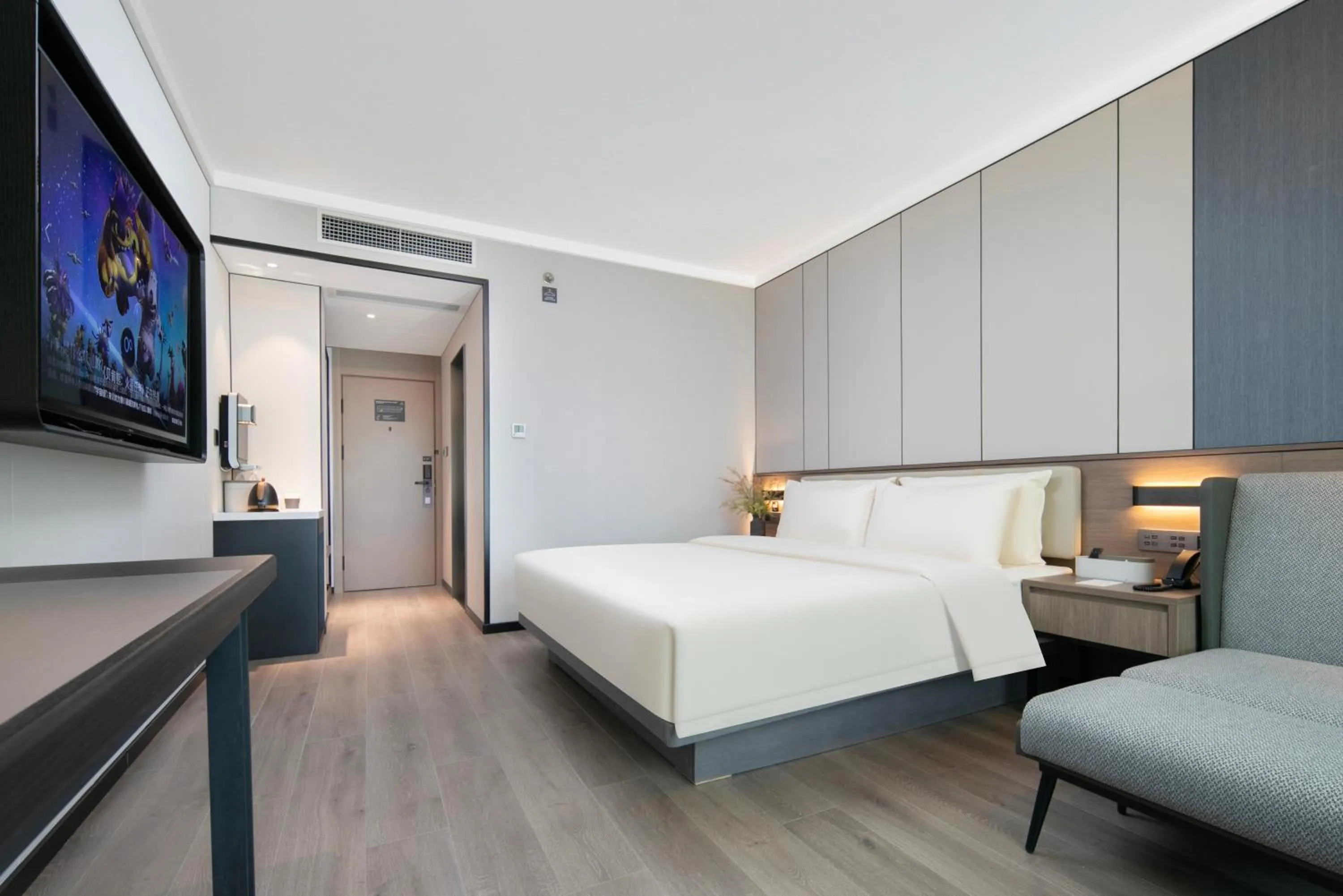 Bed in Atour X Hotel Ningbo Railway Station North Square