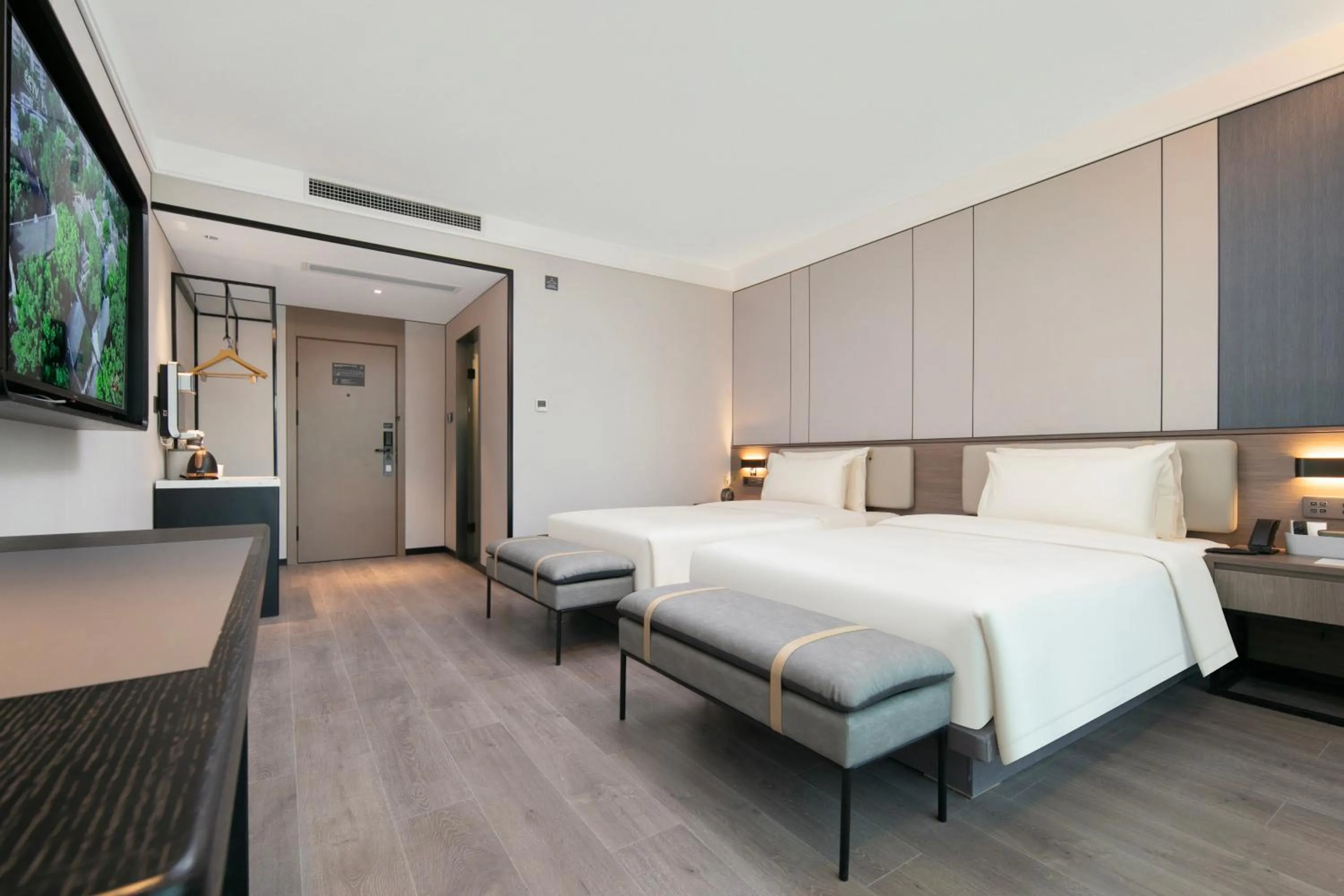 Bed in Atour X Hotel Ningbo Railway Station North Square