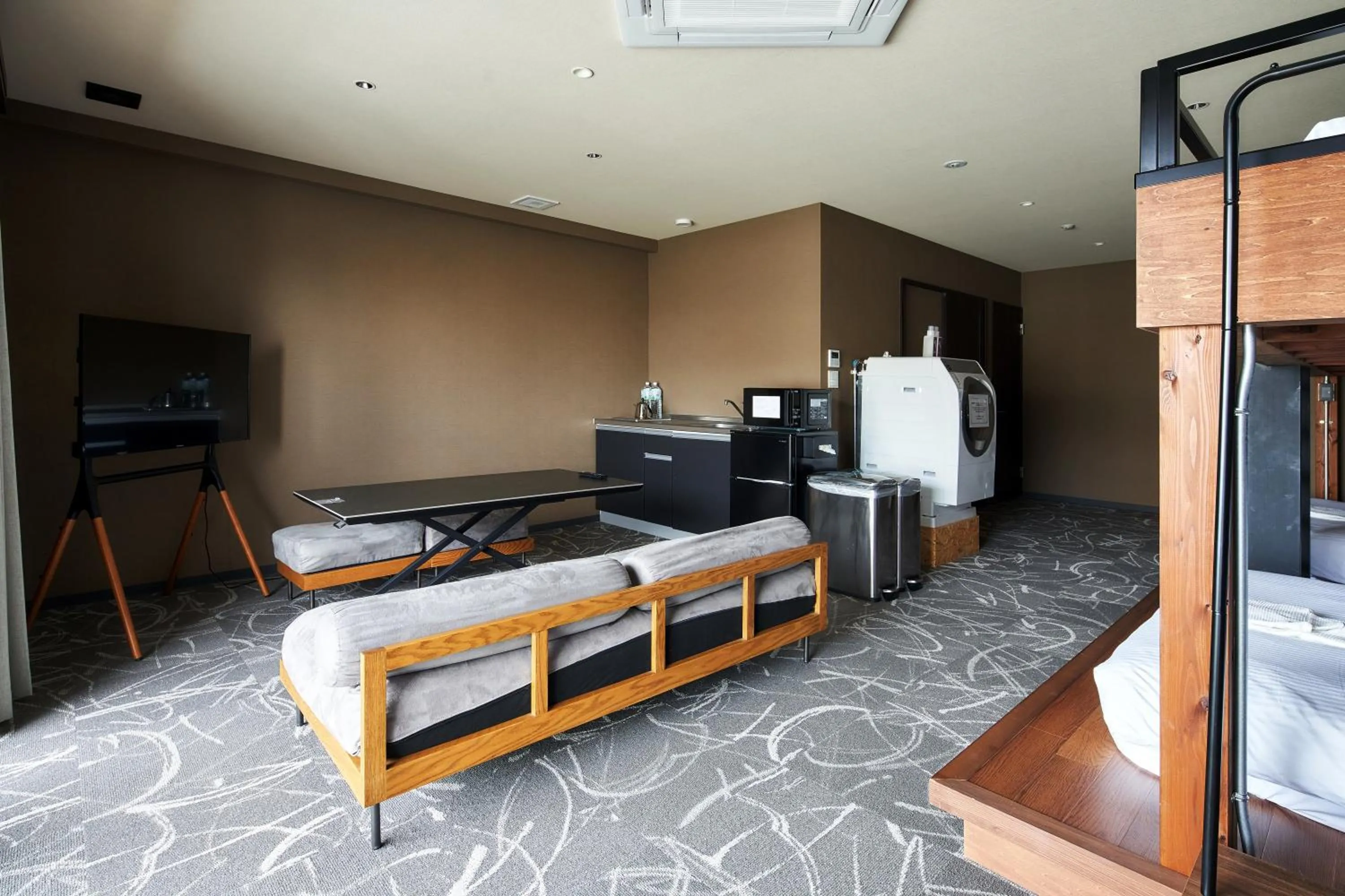 Living room, Bed in B/C HOTEL NAHA Hotel with Rental Car
