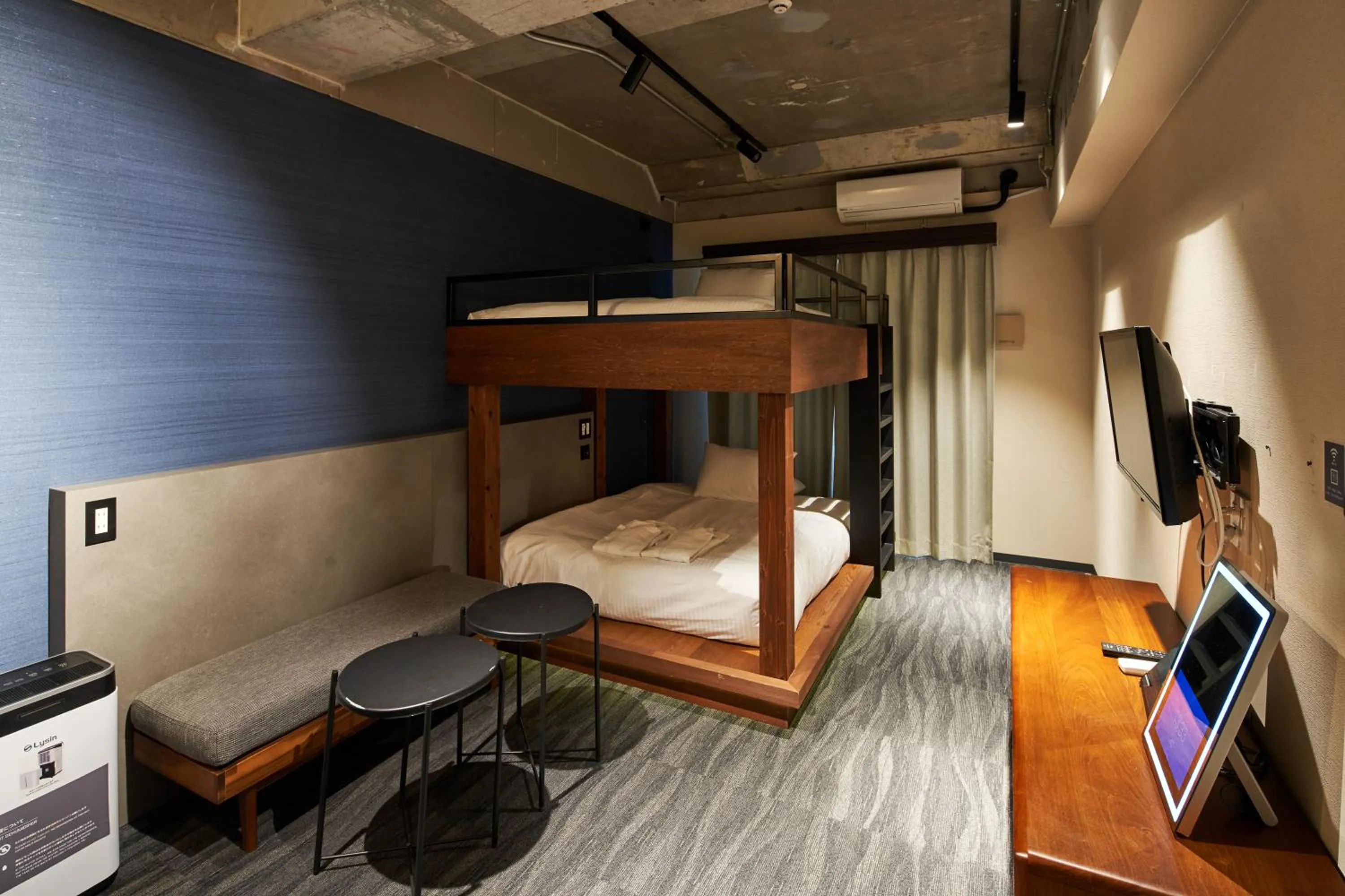 Photo of the whole room, Bed in B/C HOTEL NAHA Hotel with Rental Car