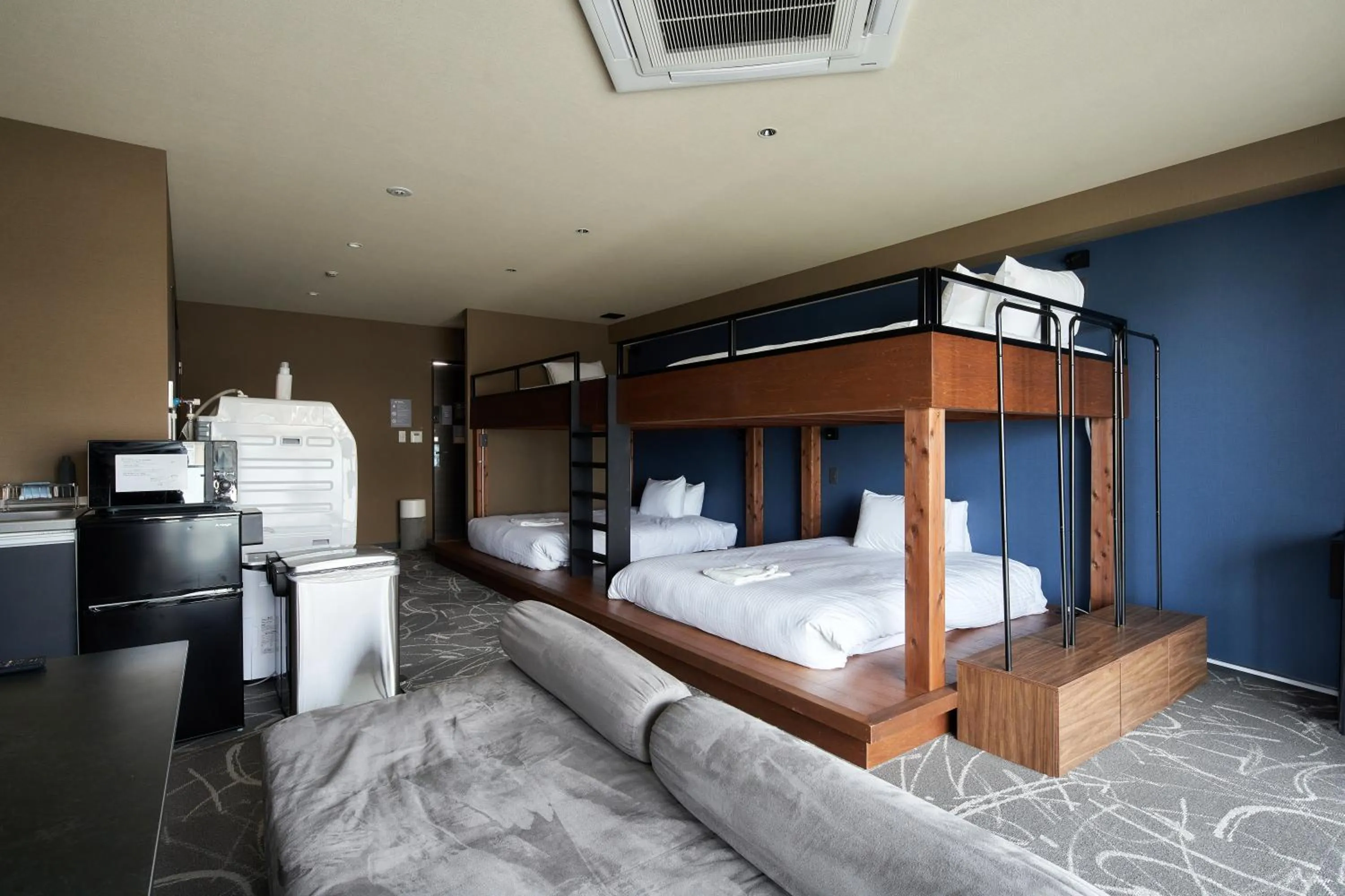 Photo of the whole room, Bed in B/C HOTEL NAHA Hotel with Rental Car