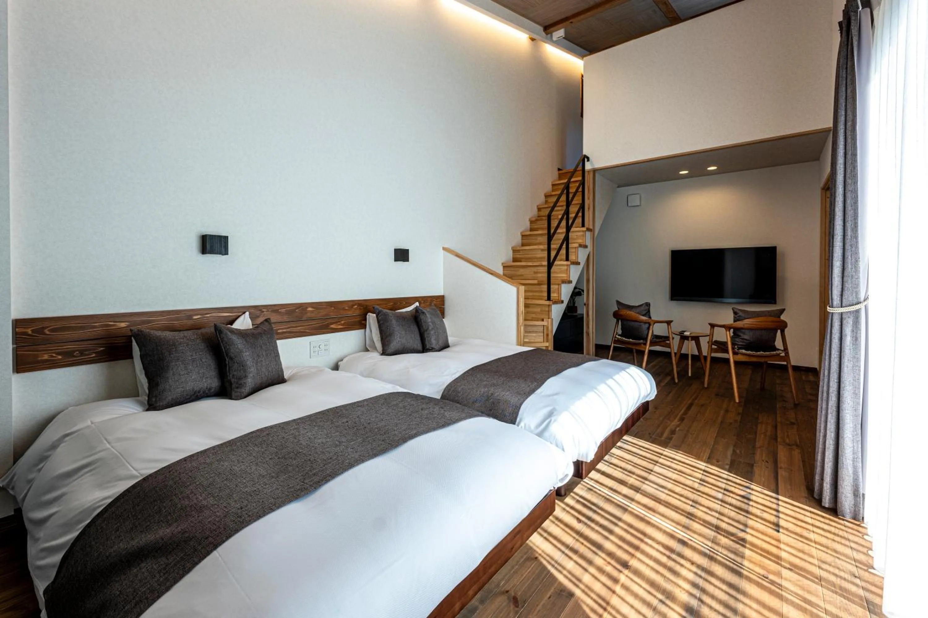 TV and multimedia, Bed in SAUNA VILLA 然