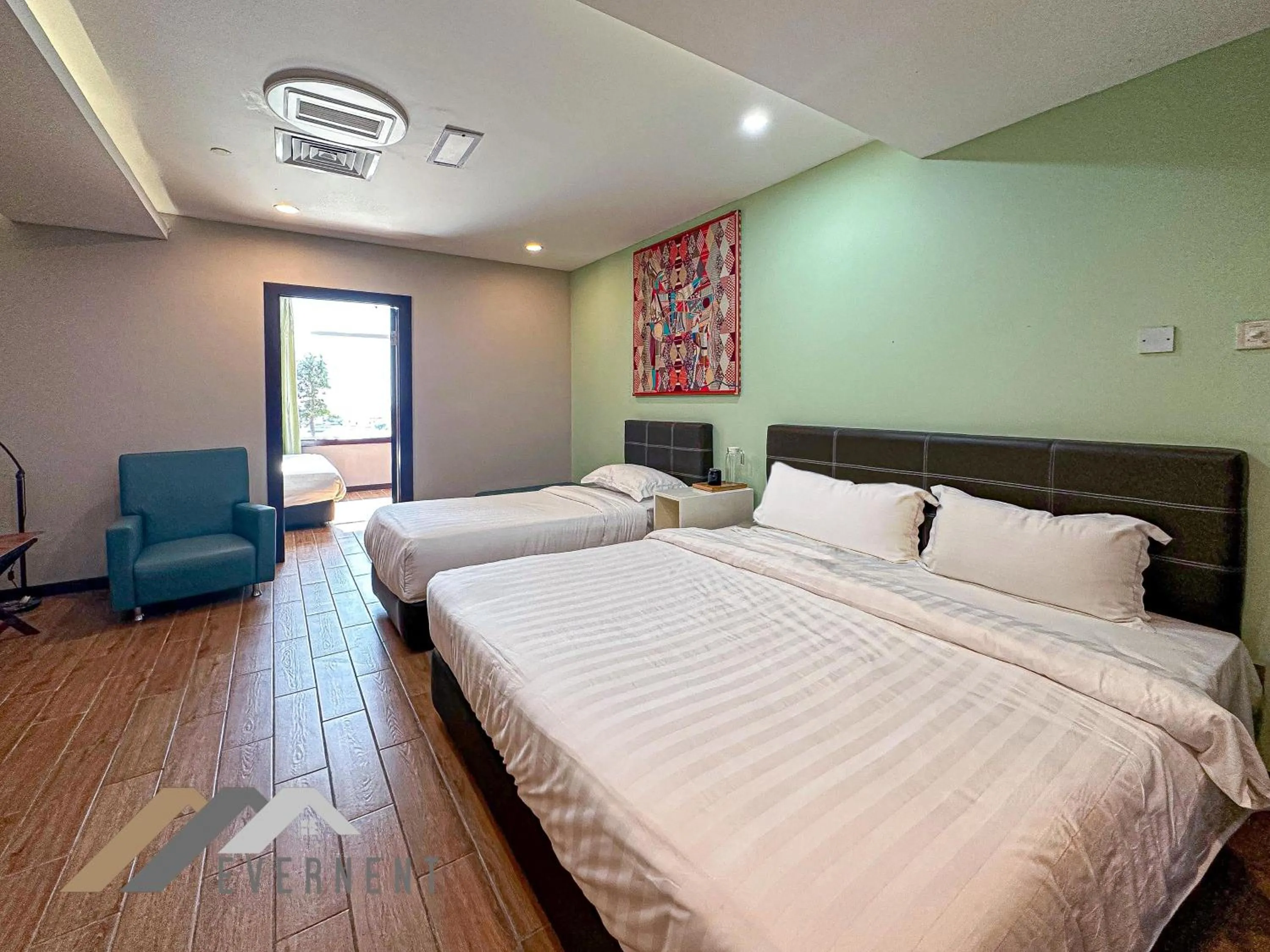 Bedroom, Bed in The Loft Hostel by Evernent