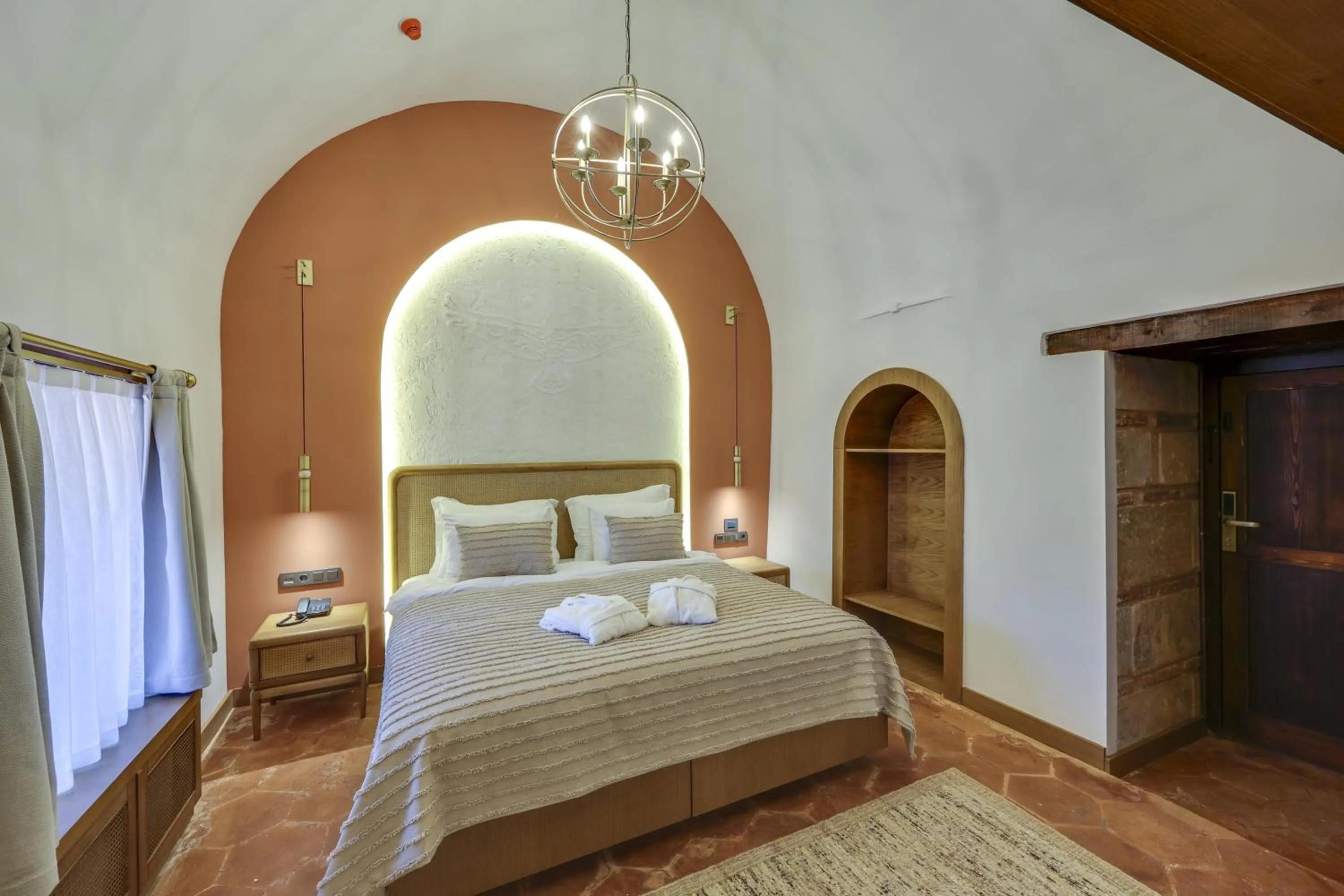 Bed in Silk Road Museum Hotel